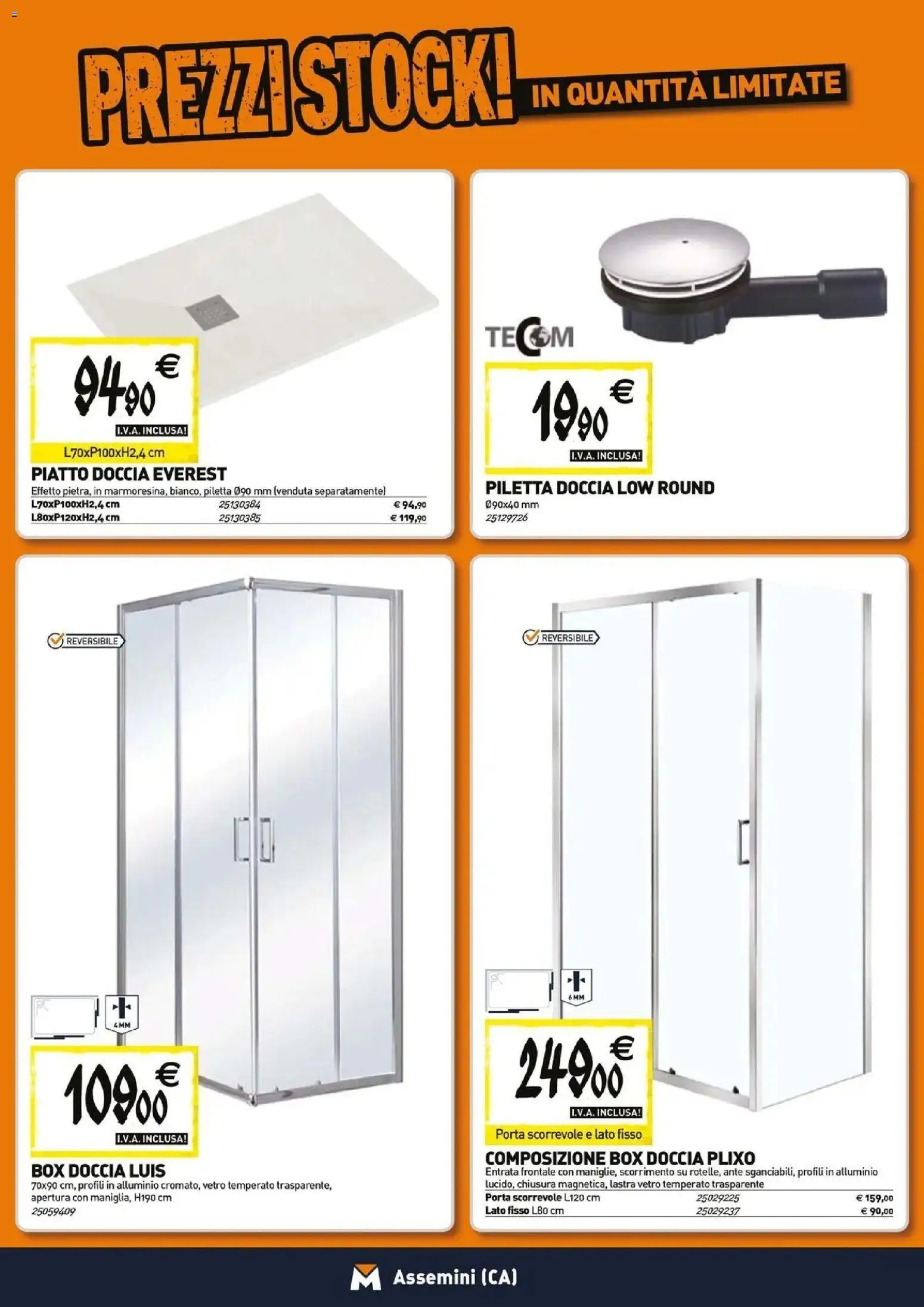 Volantino TECNOMAT del 23.04.2026 | Pagina: 2 | Prodotti: Box doccia, Piatto, Alluminio, Doccia
