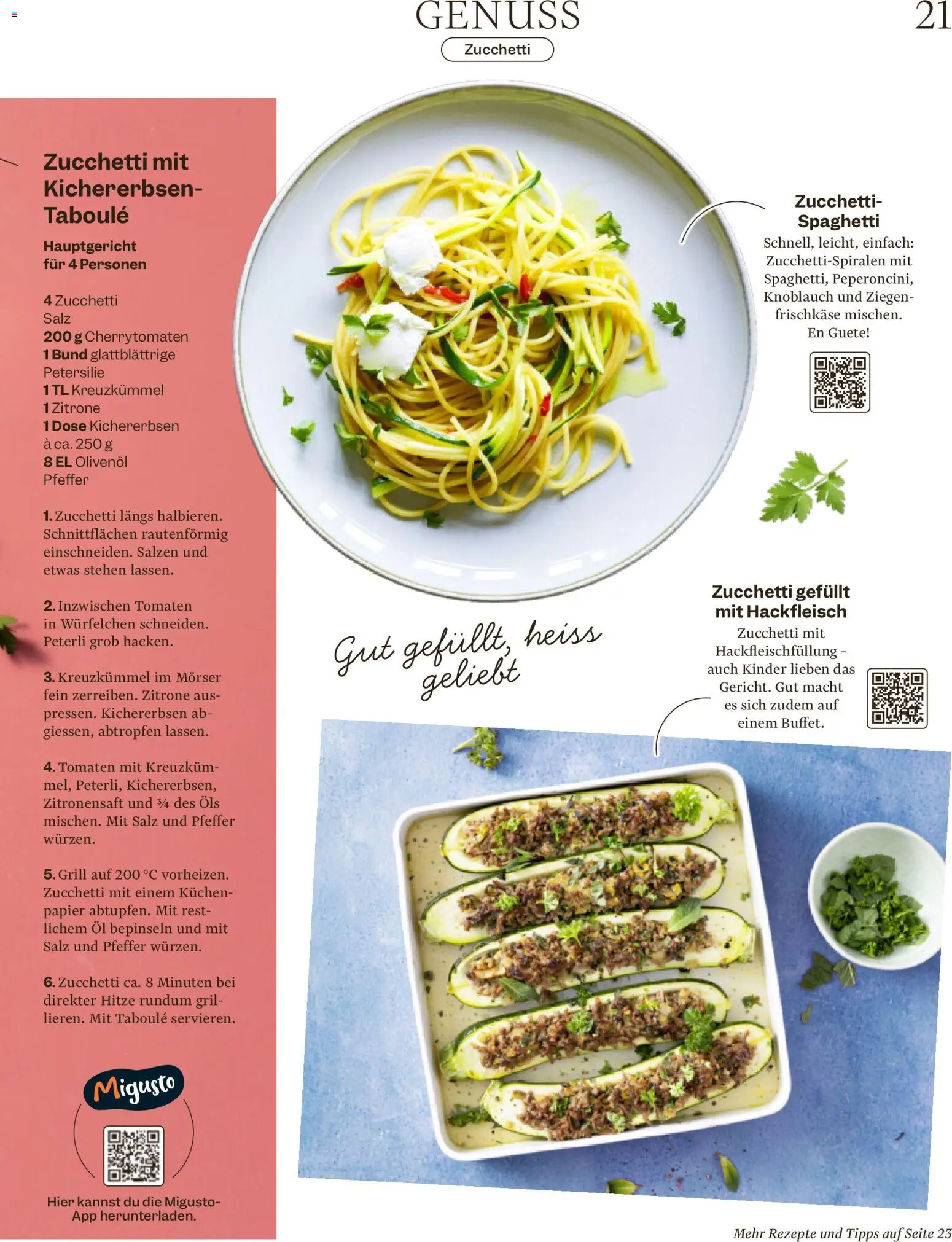 Migros aktionen Magazin – gültig ab 02.09.2026 | Seite: 21 | Produkte: Frischkäse, Zucchini, Salz, Zitrone