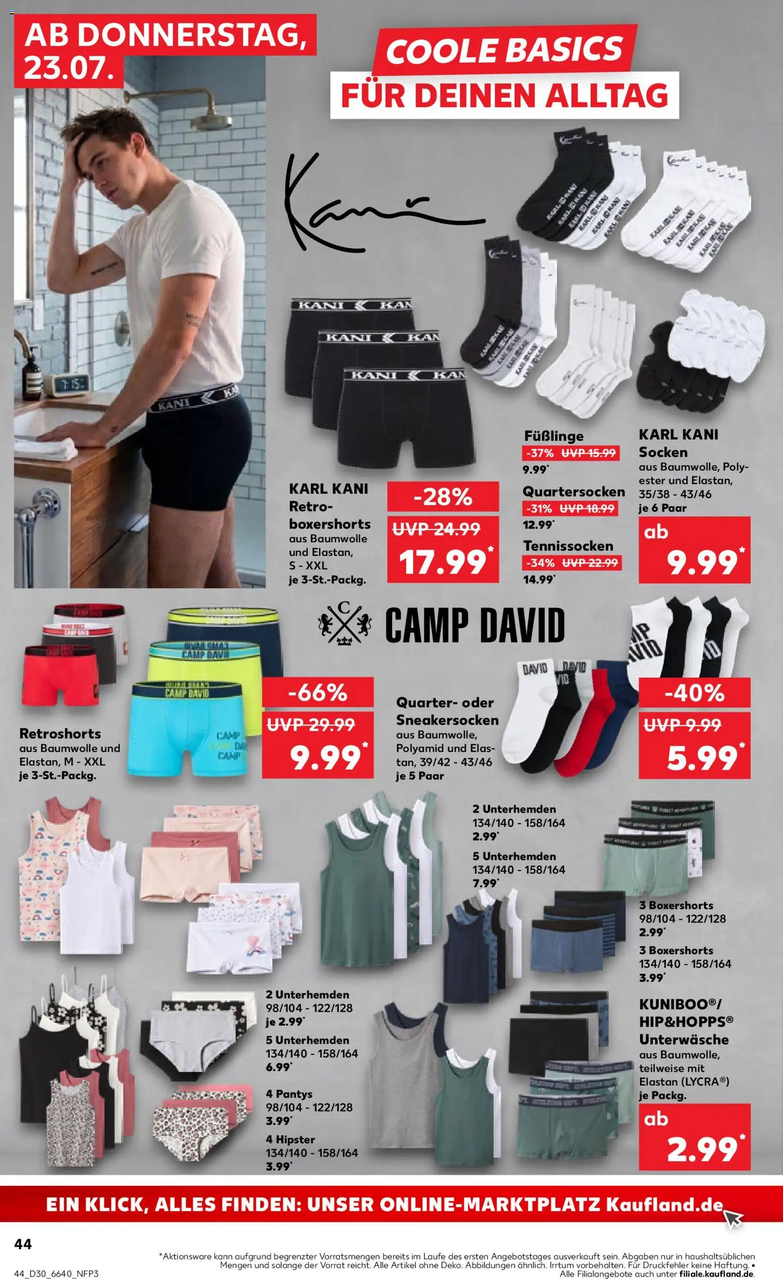 Kaufland Prospekt Stuttgart – gültig ab 23.07.2026 | Seite: 44 | Produkte: Unterwäsche, Socken