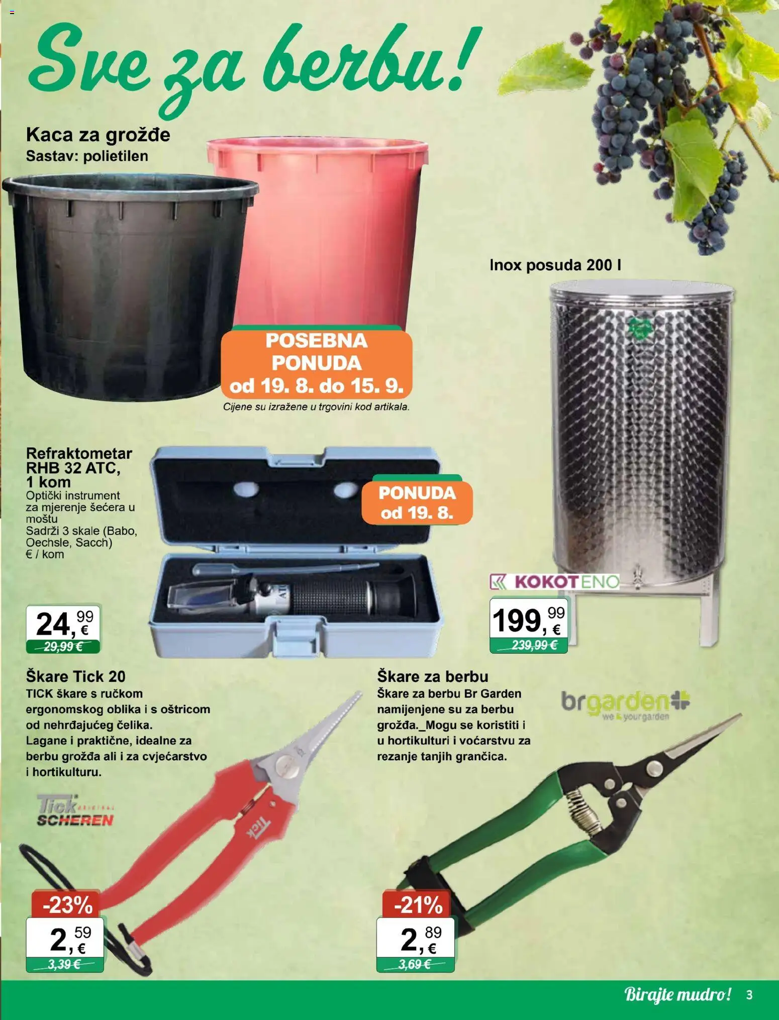 KTC katalog | vrijedi od 02.09.2026 | Stranica: 3 | Proizvodi: Kaca, Škare, Grožđe
