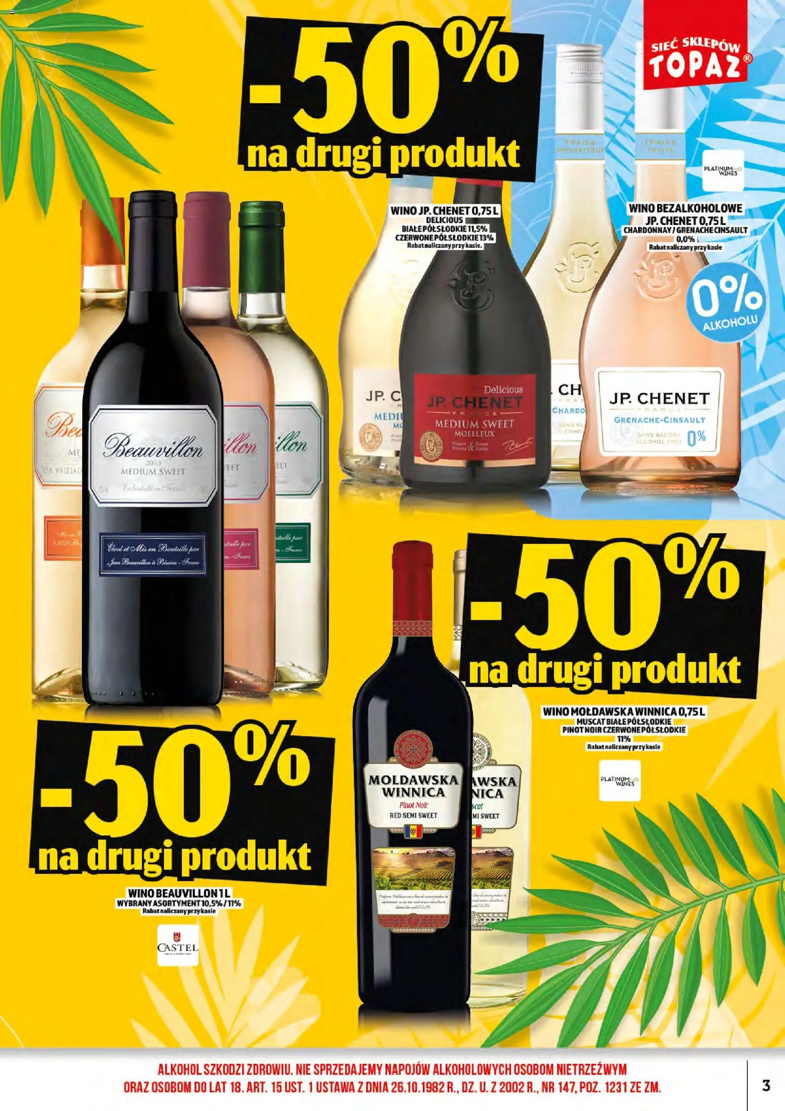 Topaz gazetka alkoholowa od 01.07.2026 | Strona: 5 | Produkty: Wino bezalkoholowe, Chardonnay, Wino, Alkohol