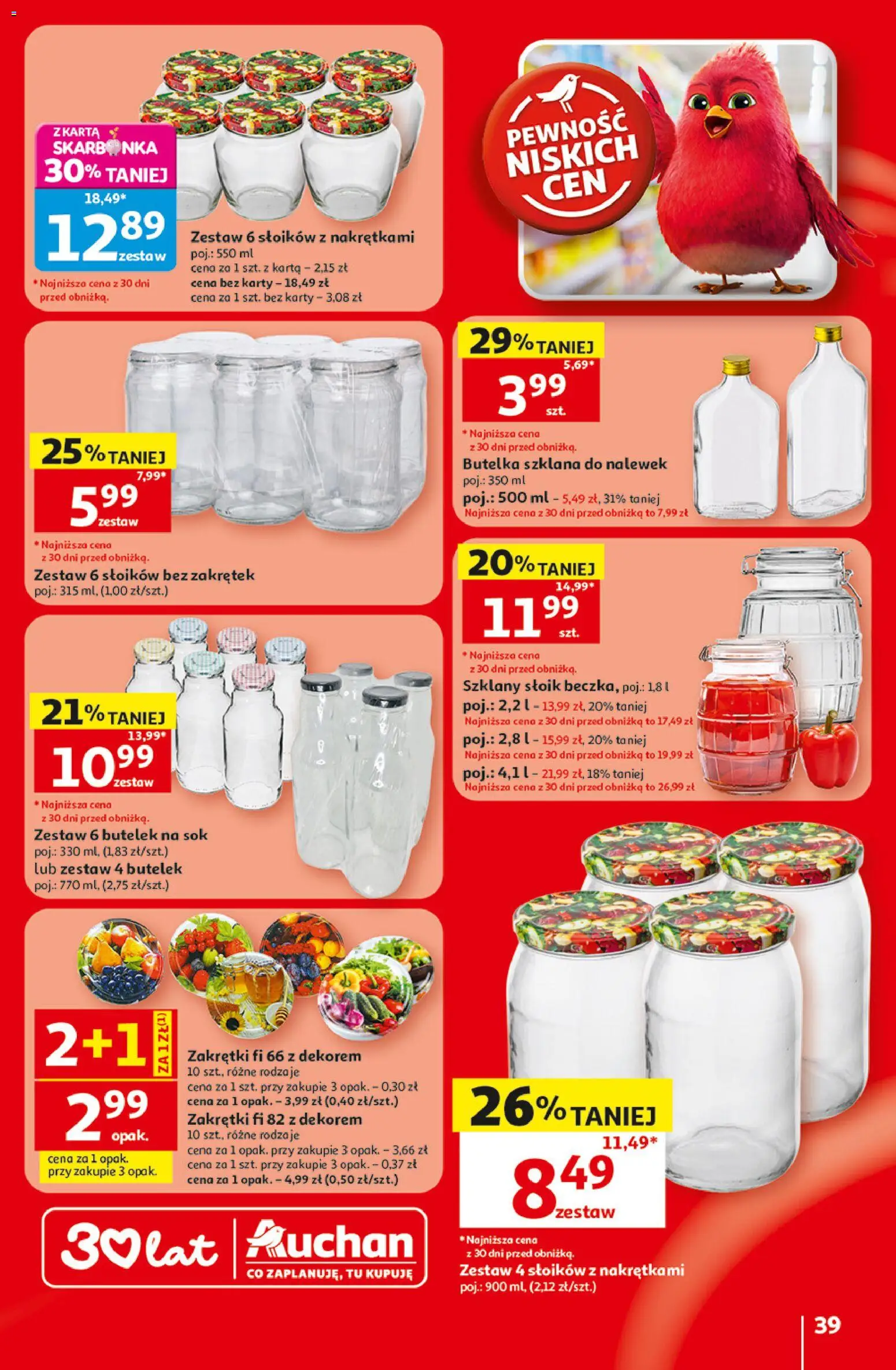Auchan gazetka - 30 Lat Hipermarket od 18.06.2026 | Strona: 39 | Produkty: Karta, Sok