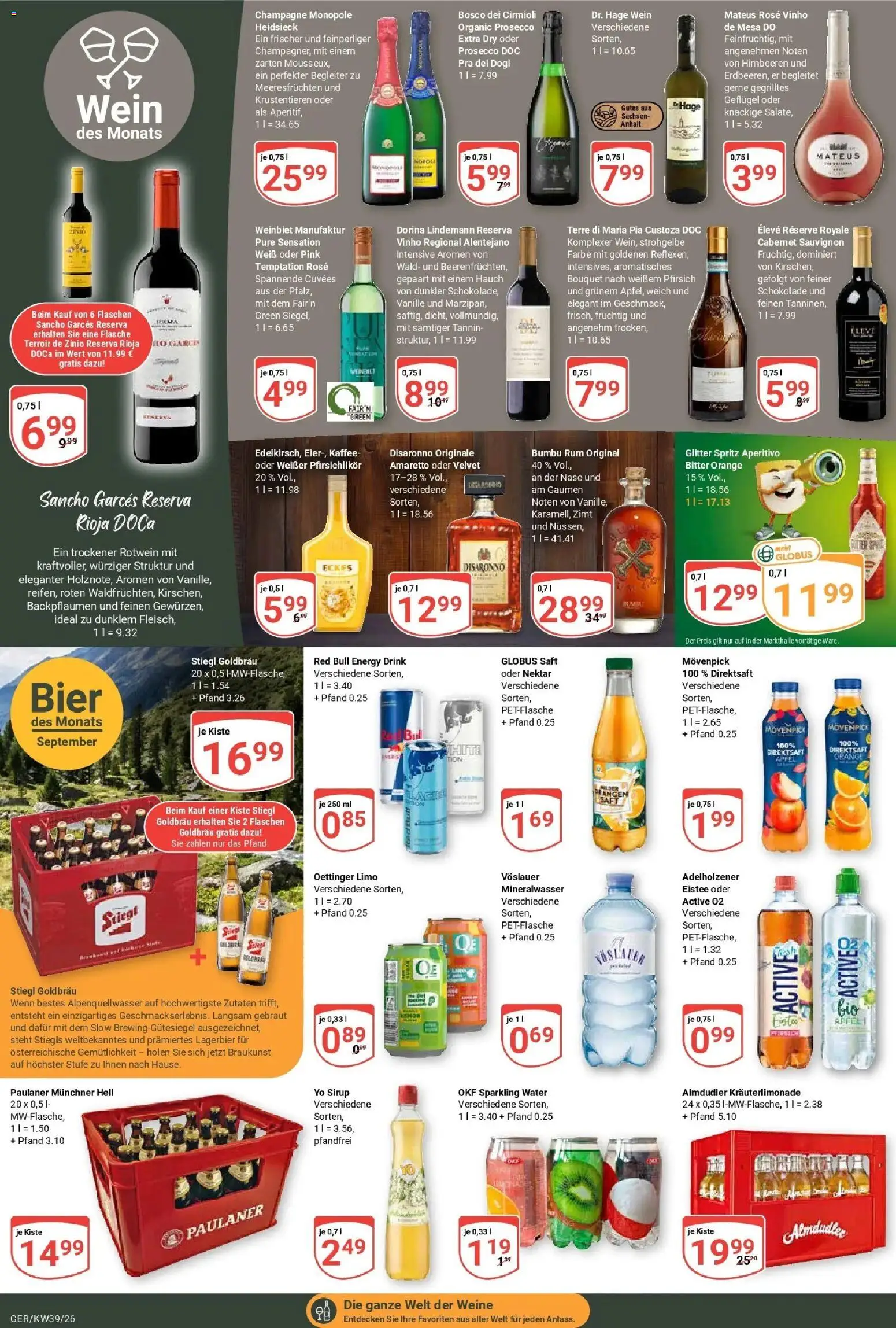 Globus Prospekt Gera (ab 21.09.2026) » Angebote online | Seite: 23 | Produkte: Himbeeren, Kaffee, Rotwein, Sirup