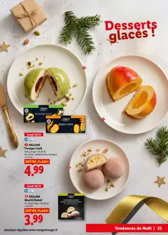 LIDL - Prévisualisation de DELUXE Mochi Dubaï, 4 MOCHIS GLACÉS FAÇON CHOCOLAT DUBAÏ Pistache et chocolat blanc valide à partir de 29/10/2026 | Page: 23 | Produits: Glaces, Chocolat blanc, Mochis, Chocolat