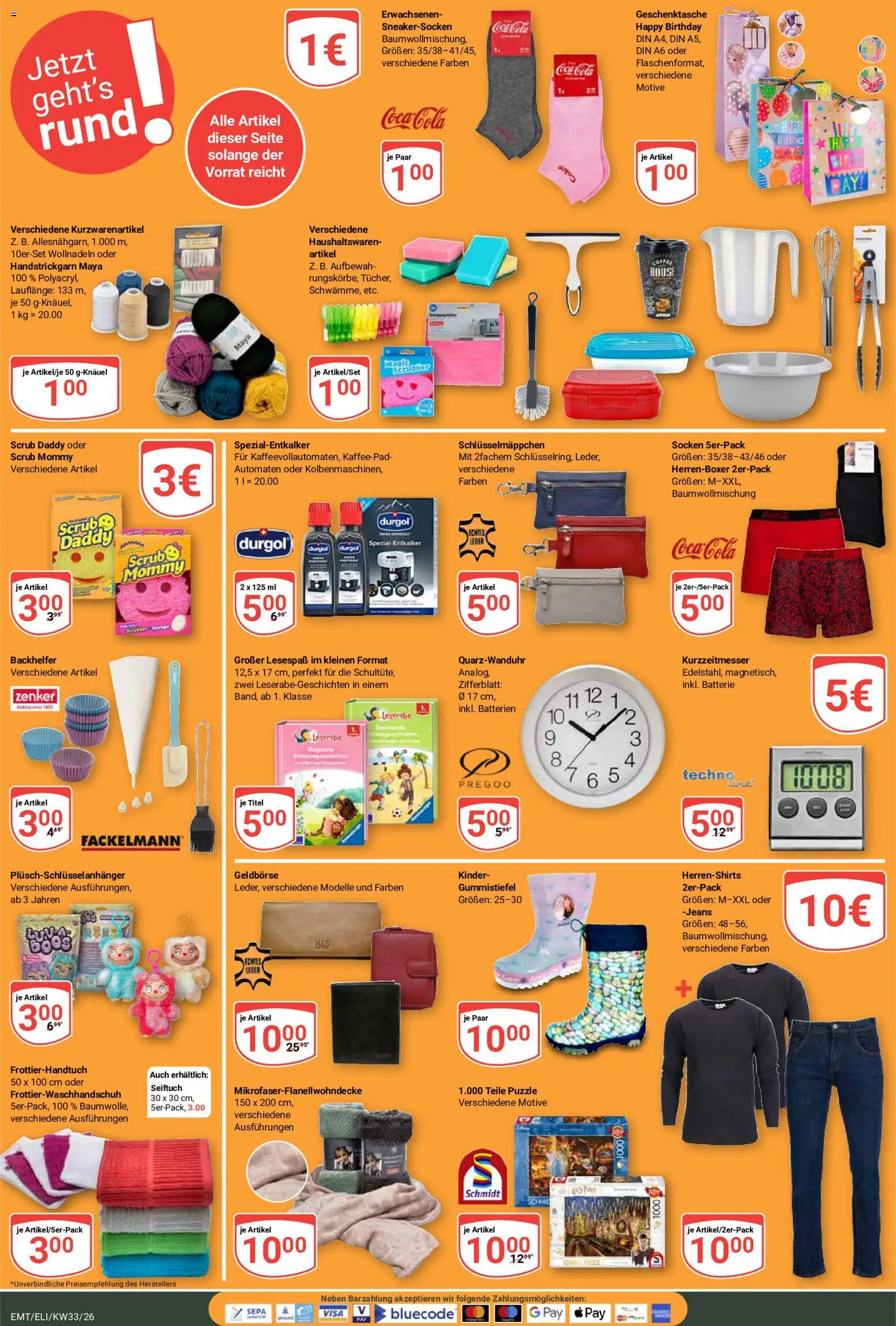 Globus Prospekt Erfurt – gültig ab 10.08.2026 | Seite: 26 | Produkte: Cola, Batterien, Batterie, Jeans