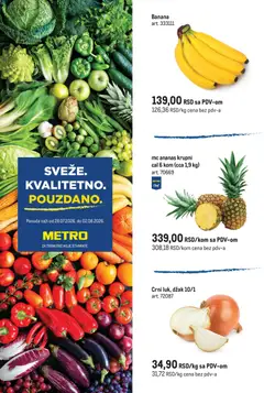 Metro katalog Sveže. Kvalitetno. Pouzdano. - pregled Metro kataloga - važi od 28.07.2026