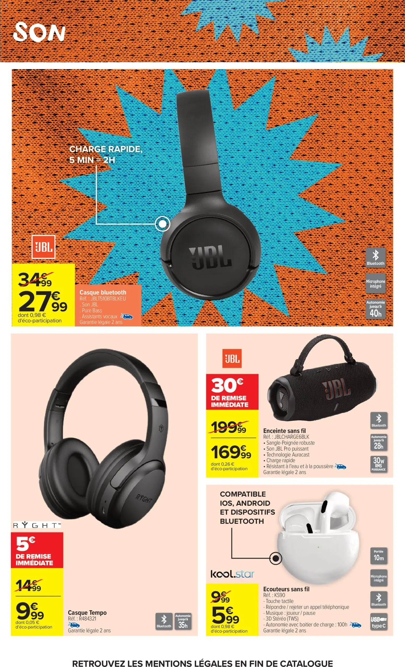 {H1} | Page: 6 | Produits: Joueur, Microphone, Enceinte, Casque