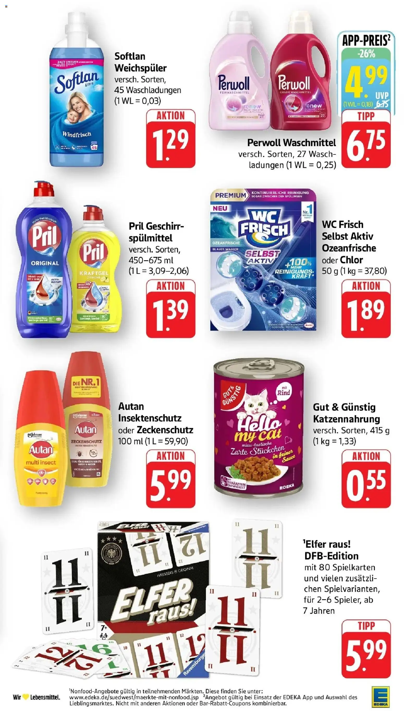 Edeka prospekt Ettenheim – gültig ab 08.06.2026 | Seite: 43 | Produkte: Perwoll, Weichspüler, Waschmittel, Wc frisch