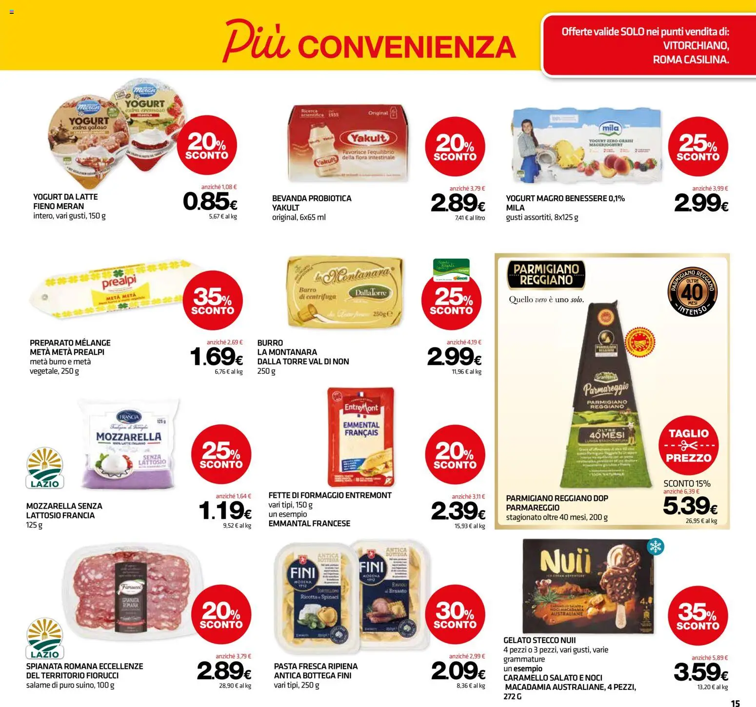 Volantino Superconti del 24/09/2026 | Pagina: 15 | Prodotti: Centrifuga, Mozzarella, Pasta, Parmigiano