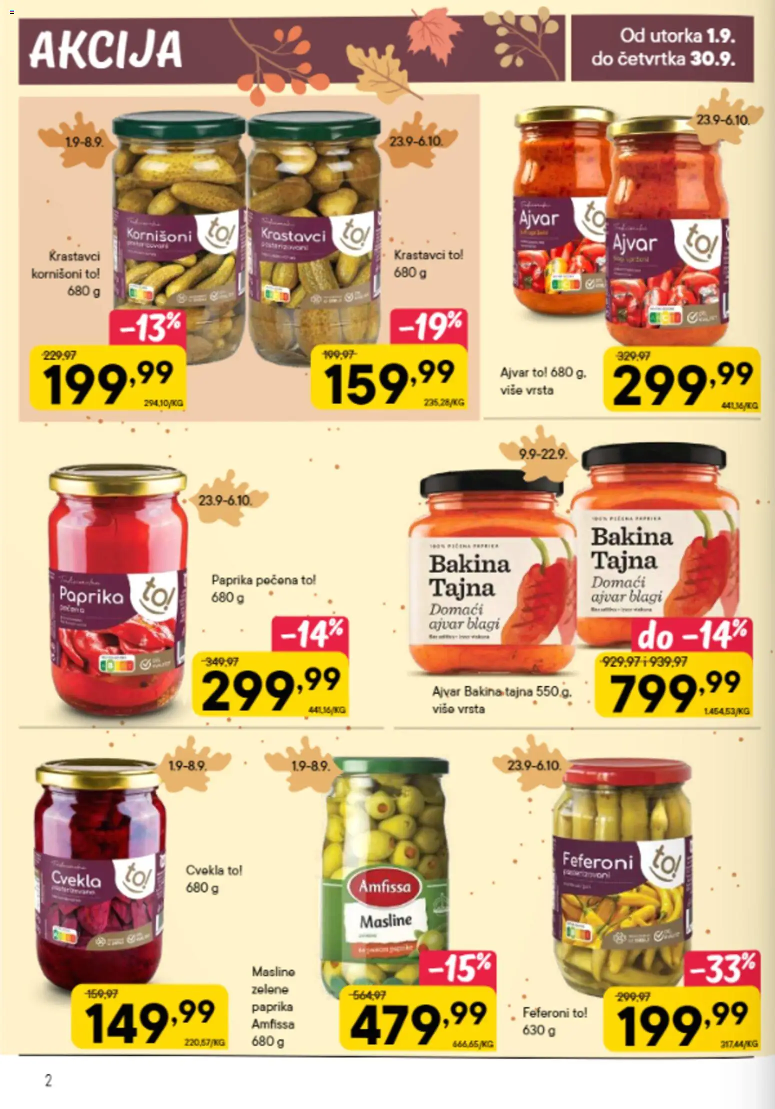 PerSu katalog - važi od 01.09.2026 | Strana: 2 | Proizvode: Masline, Cvekla, Paprika, Feferoni