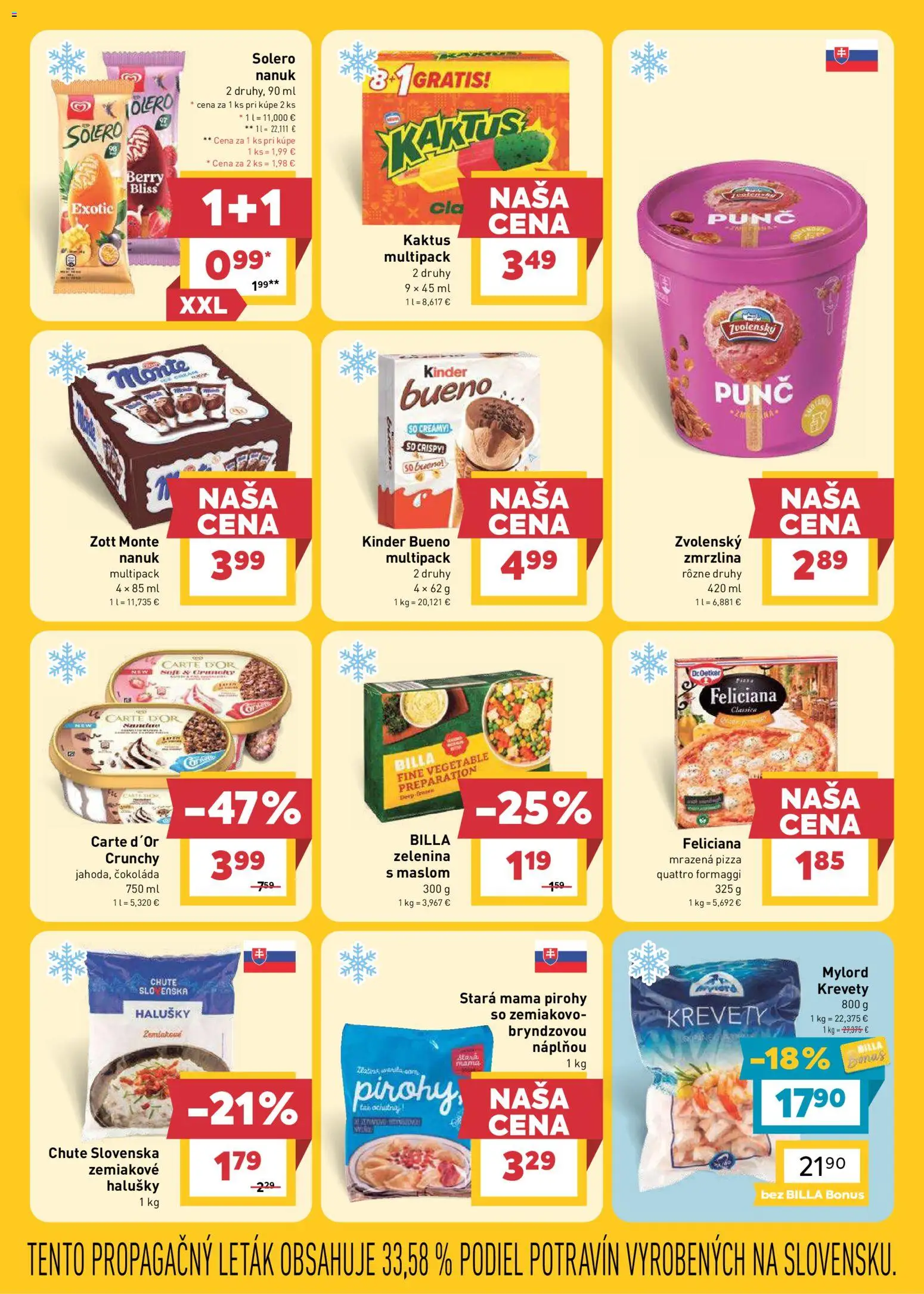 Nové Billa akcie – leták je platný od 26.08.2026 | Strana: 13 | Produkty: Pirohy, Kinder, Kinder Bueno, Čokoláda
