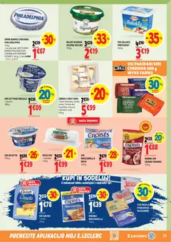 E.leclerc katalog akcije – veljaven od 09.09.2026 | Stran: 15 | Izdelki: Sirni namaz, Mandlji, Cheddar, Cottage cheese