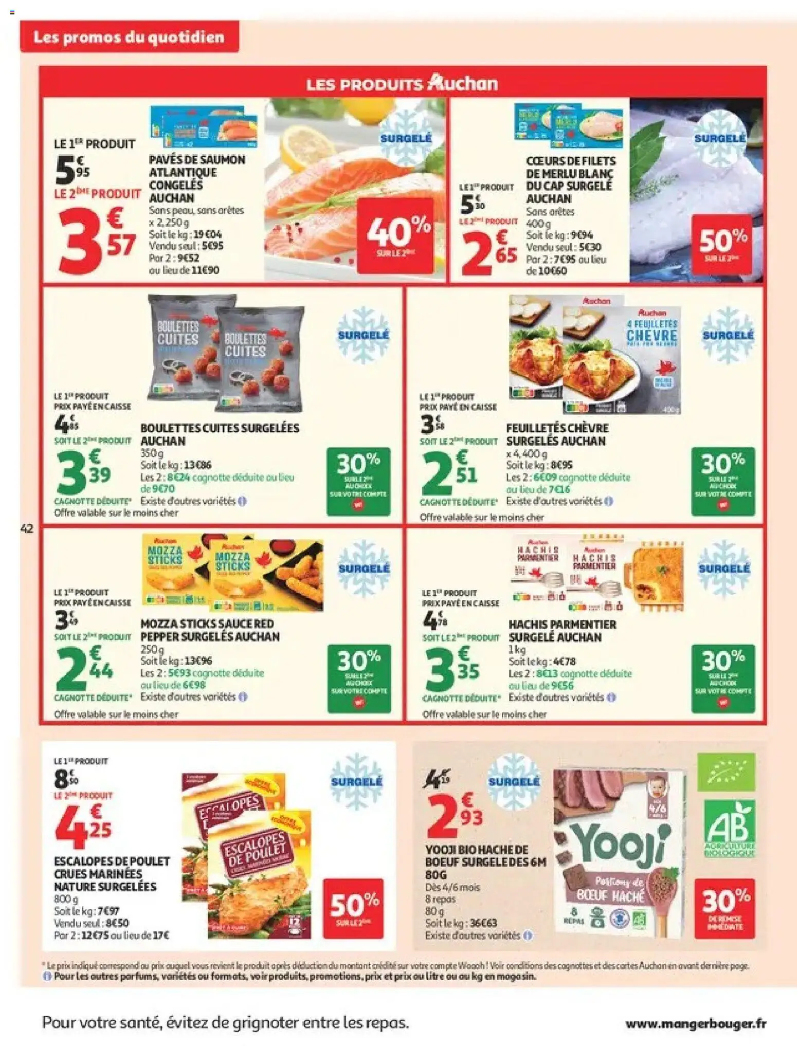 {H1} | Page: 42 | Produits: Escalopes, Bœuf haché, Poulet, Escalopes de poulet