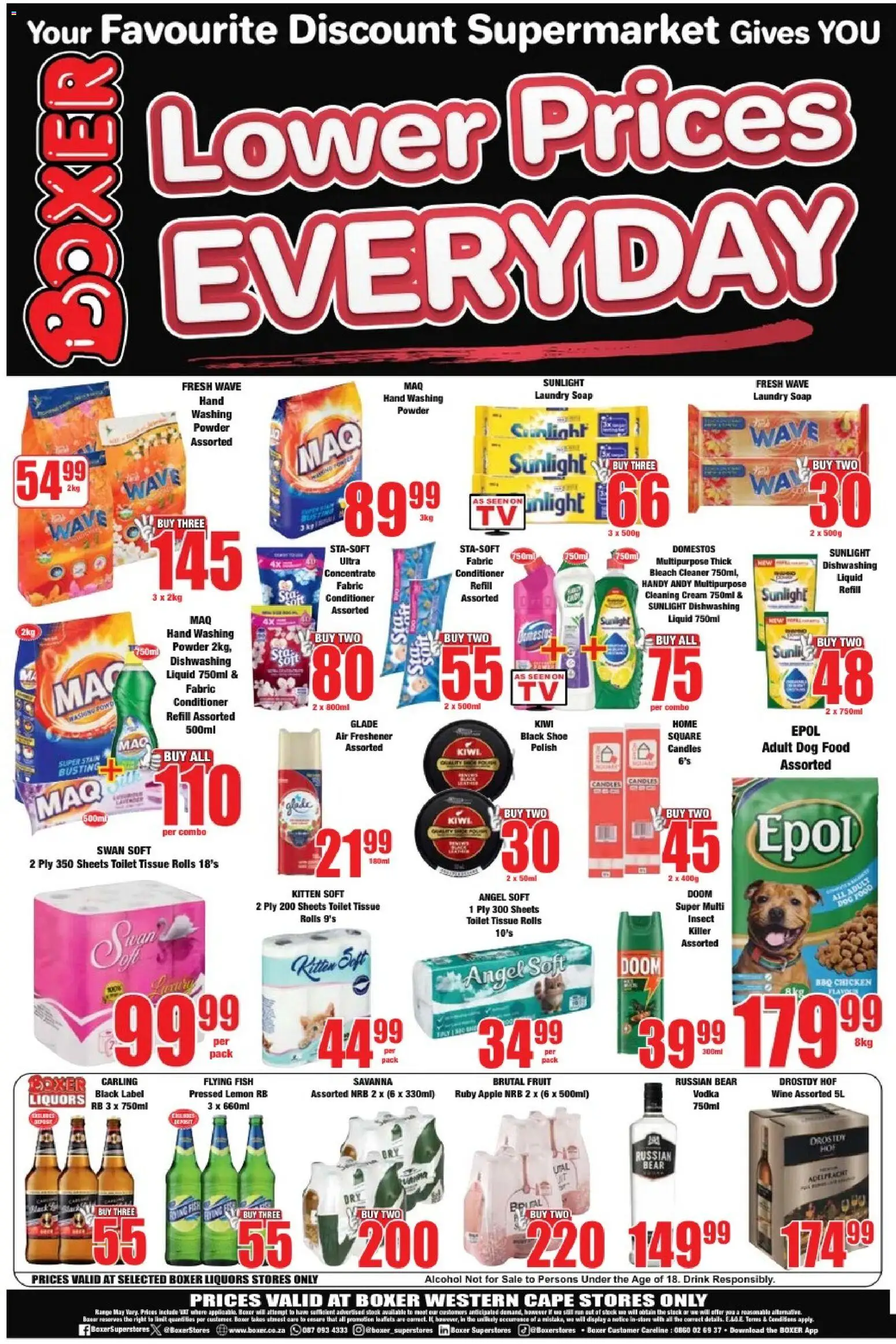 New Boxer catalogue – valid from 23.04.2026 | Page: 12 | Products: Bleach, Wine, Cream, Washing powder