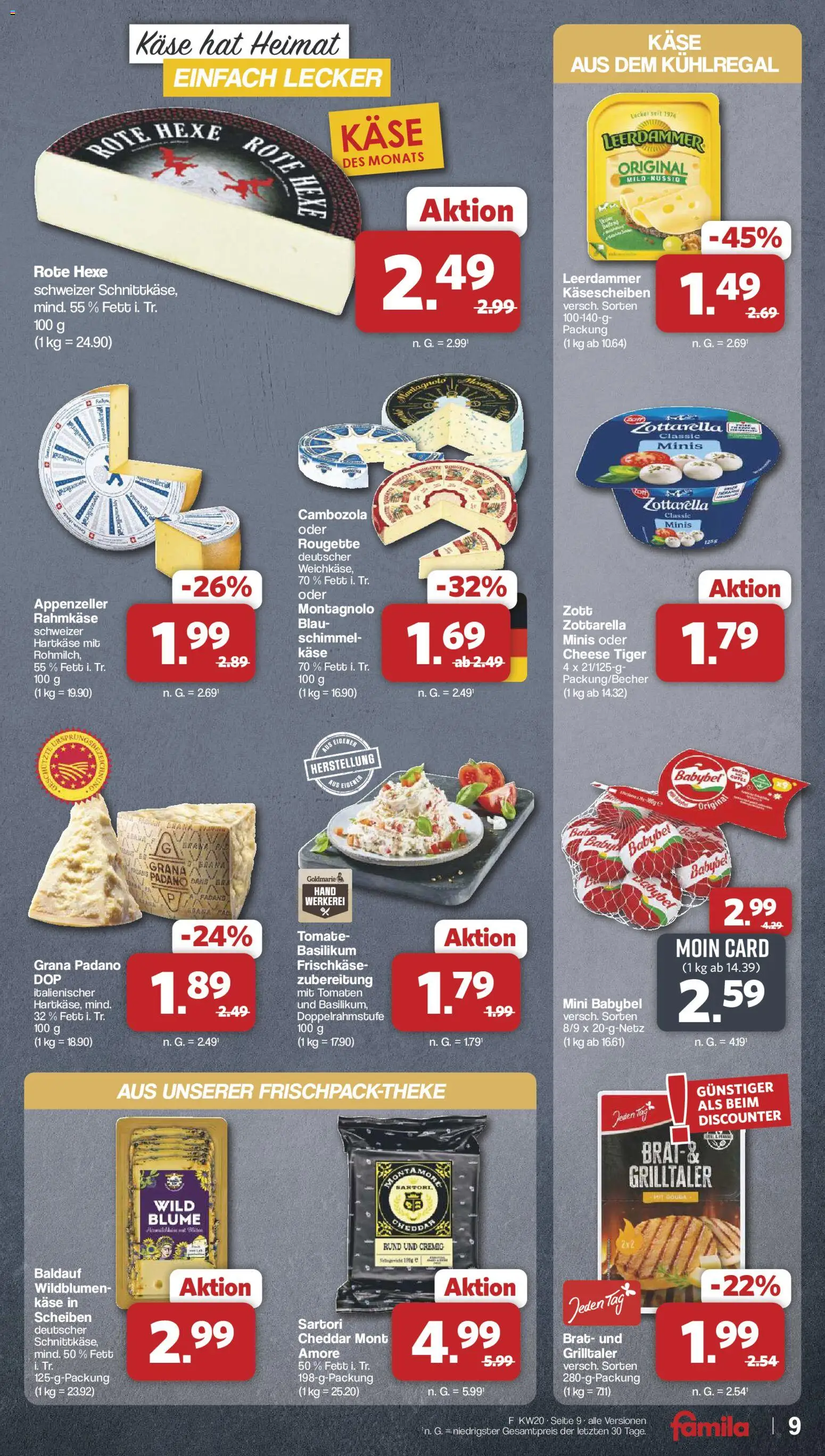 Famila Nordwest Prospekt 	 – gültig ab 11.05.2026 | Seite: 9 | Produkte: Käse, Tomaten, Leerdammer, Frischkase
