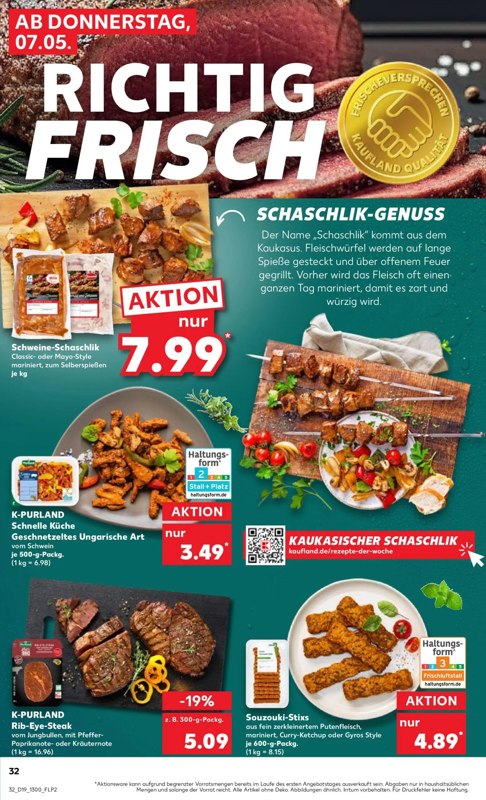 Kaufland Prospekt Köln	 – gültig ab 07.05.2026 | Seite: 32 | Produkte: Küche, Gyros, Pfeffer, Steak