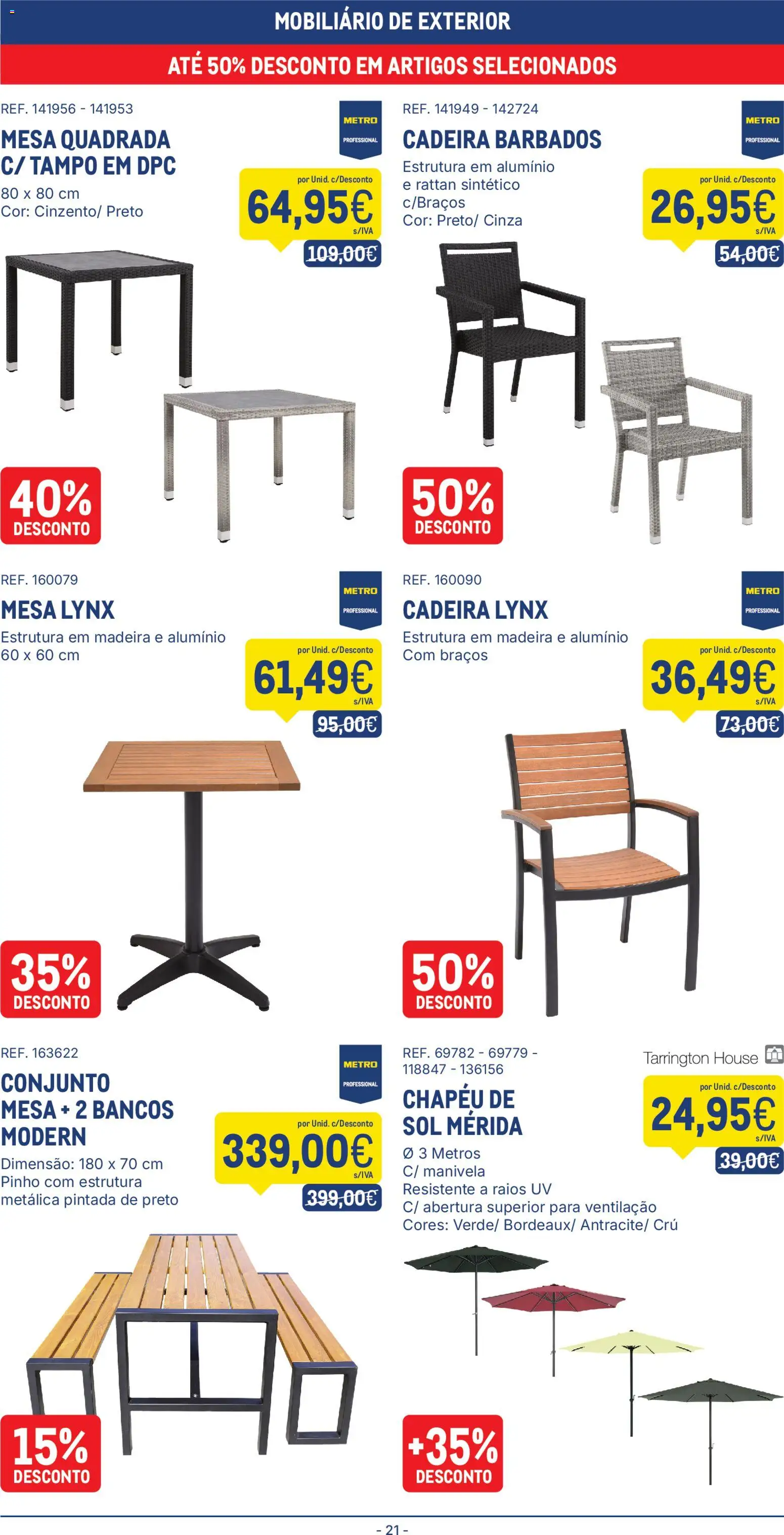 Makro folheto │ válido de 21/07/2026 | Página: 21 | Produtos: Chapéu, Mesa, Cadeira