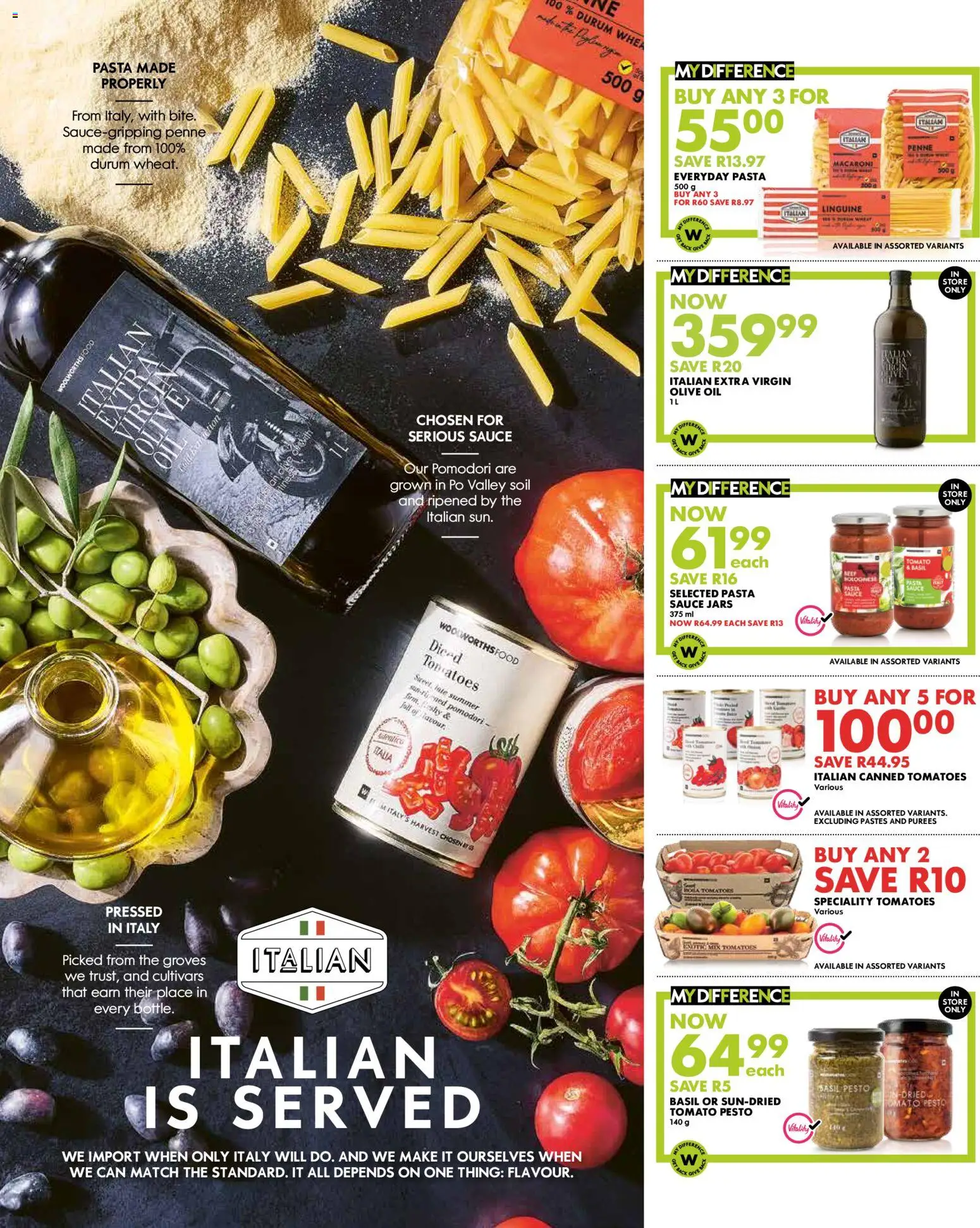 New Woolworths catalogue – valid from 20/07/2026 | Page: 6 | Products: Oil, Tomatoes, Pasta, Sauce