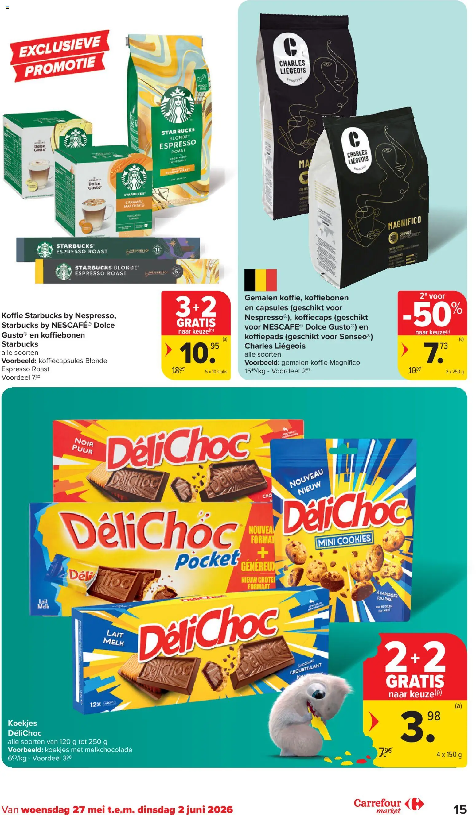 {H1} | Pagina: 15 | Producten: Csirkecombfile, Koffiebonen, Koffiecapsules, Koffie
