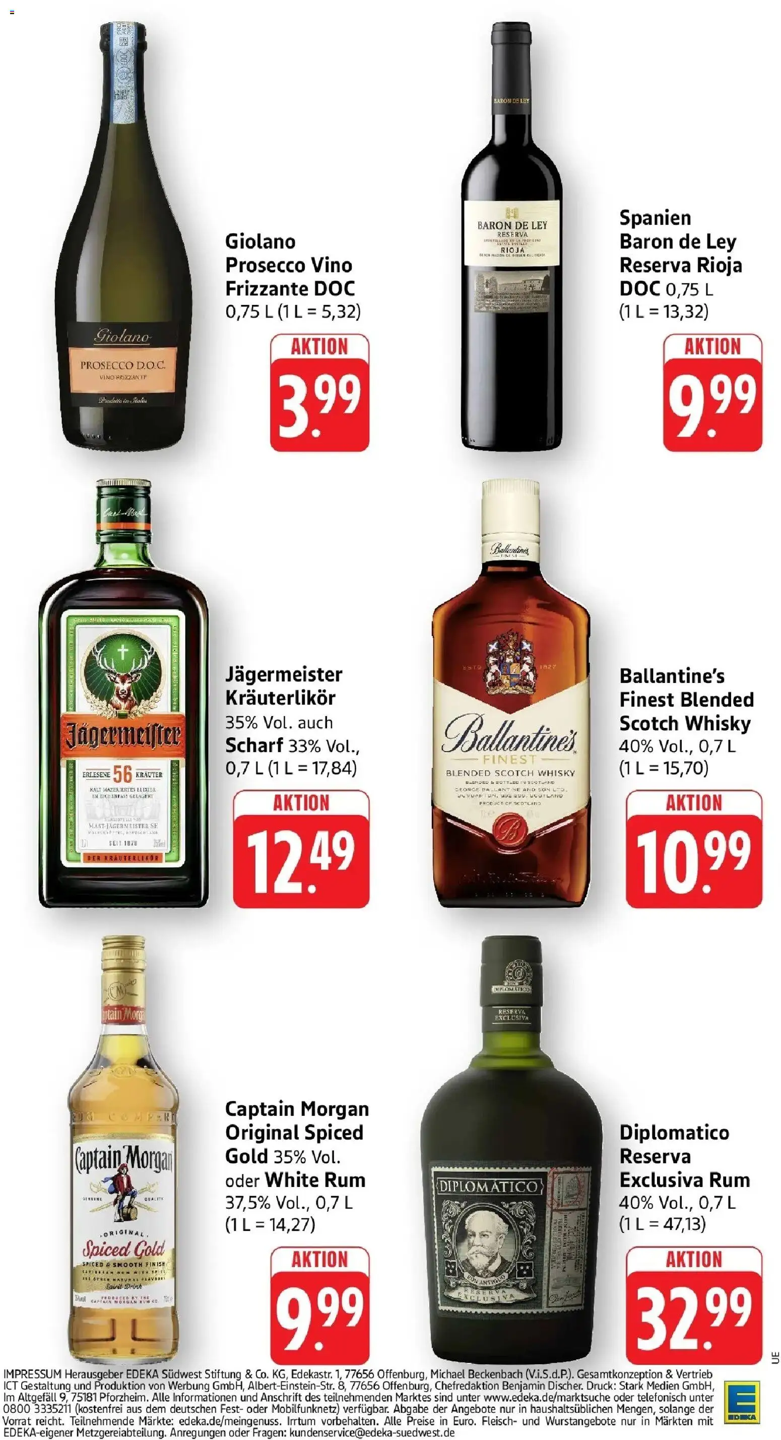Edeka Prospekt Heilbronn-Sontheim (ab 05.10.2026) » Angebote Online | Seite: 39 | Produkte: Whisky, Finish, Prosecco, Fleisch