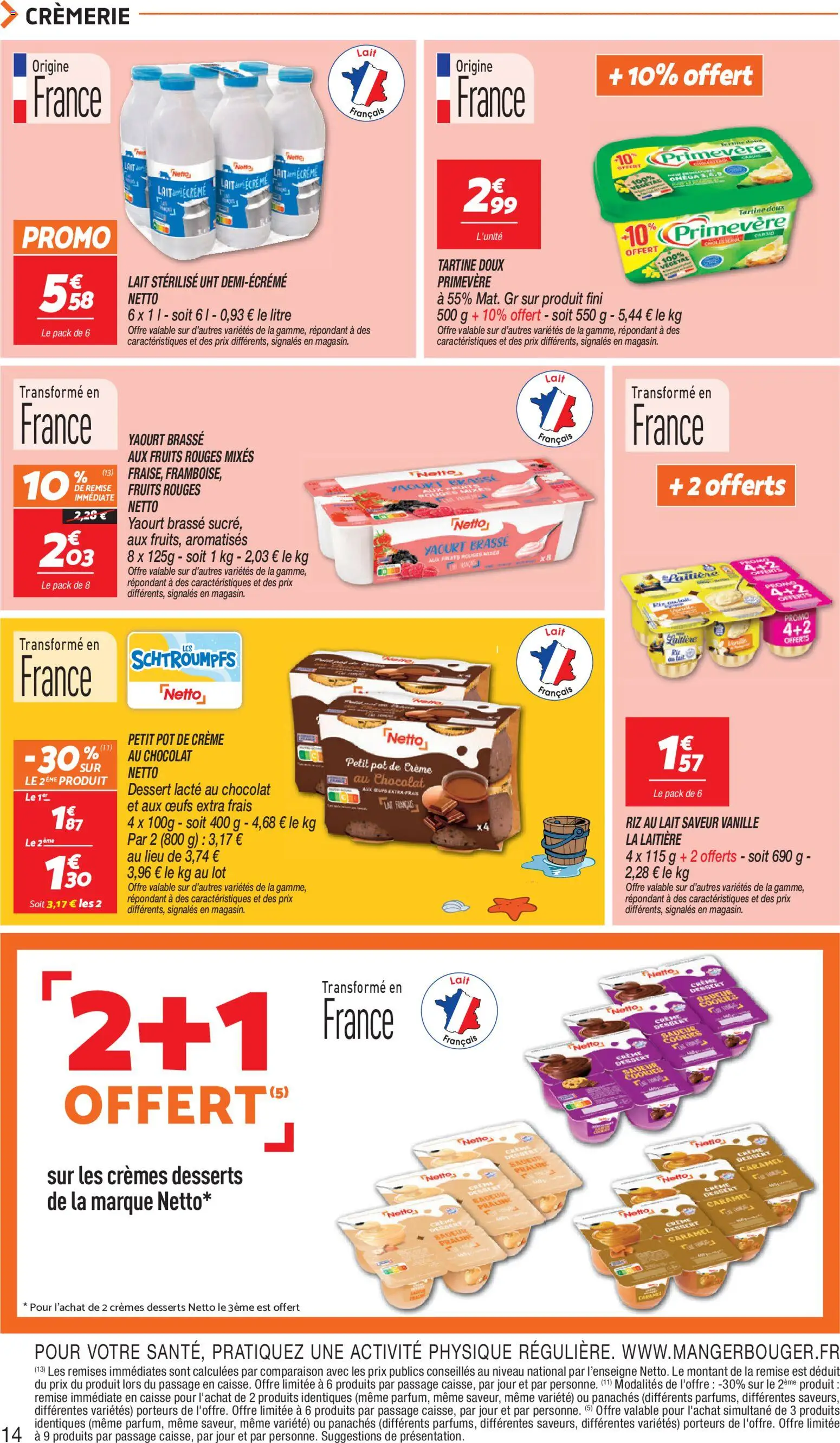 {H1} | Page: 14 | Produits: Lait, Yaourt, Œufs, Riz