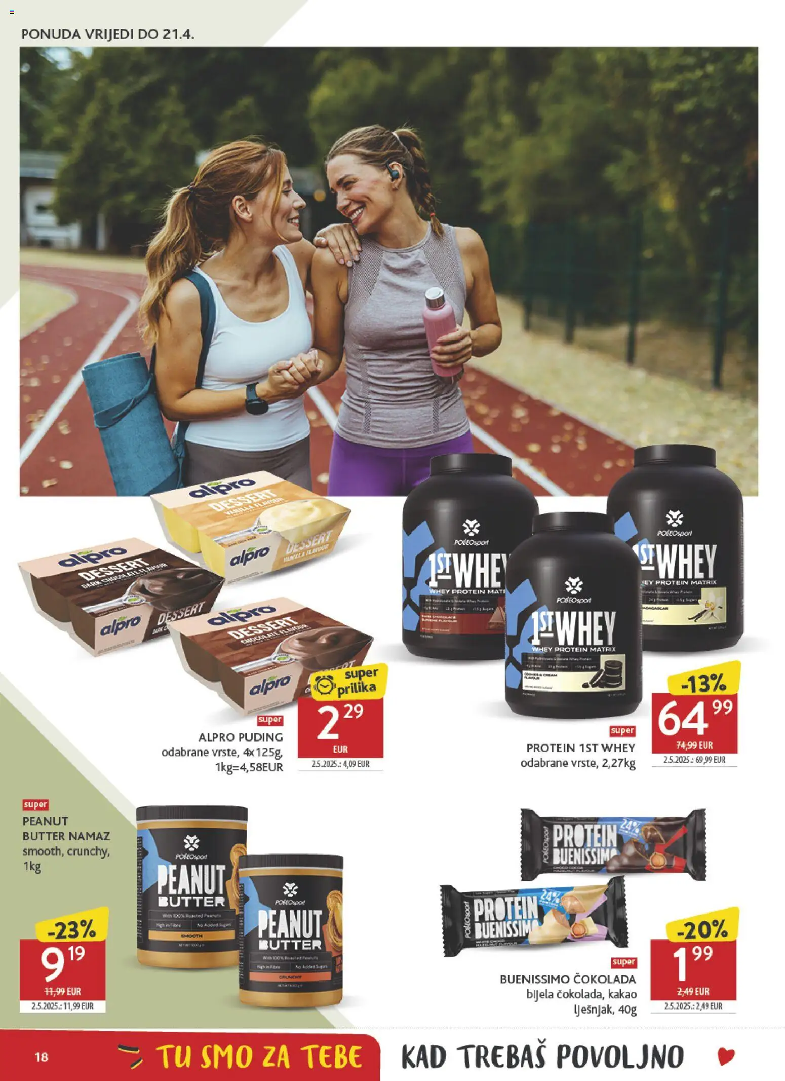 Konzum katalog | vrijedi od 08.04.2026 | Stranica: 18 | Proizvodi: Čokolada, Puding, Alpro, Kakao