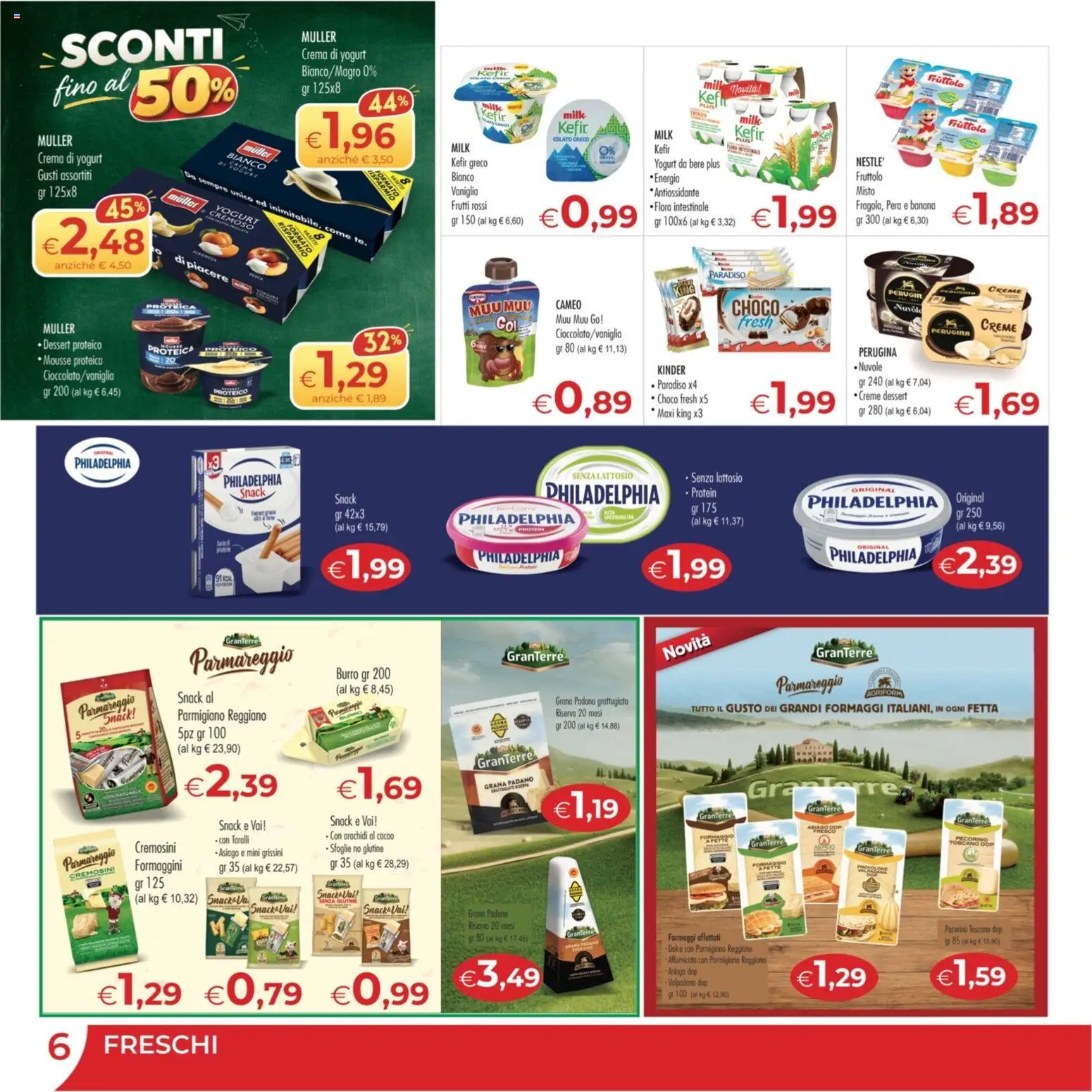 Volantino MerSi Supermercati del 23/09/2026 | Pagina: 6 | Prodotti: Senza glutine, Cacao, Parmigiano, Pecorino