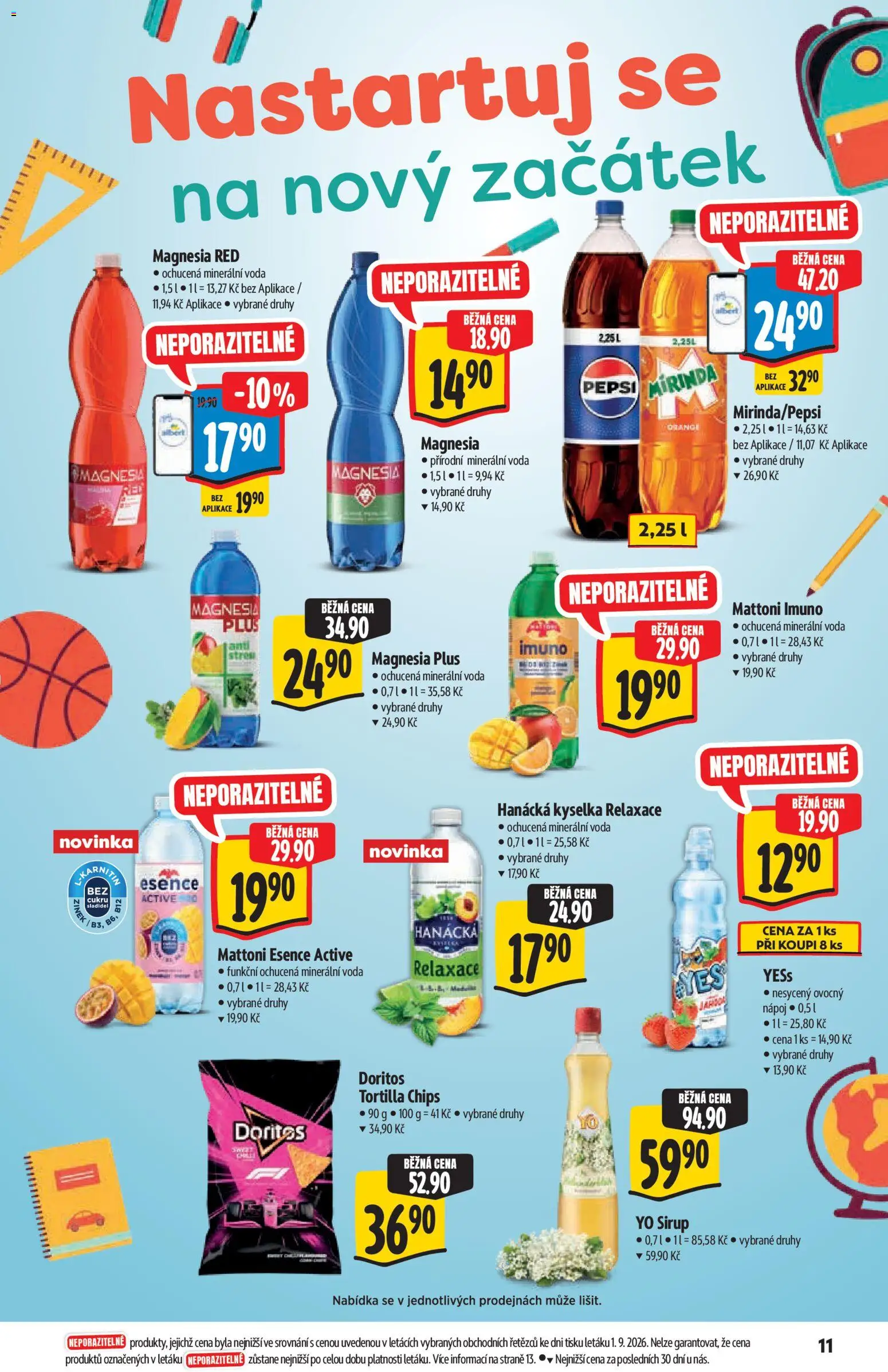 Albert katalog - Supermarket od 09.09.2026 | Strana: 11 | Produkty: Mattoni, Voda, Pepsi, Magnesia Red