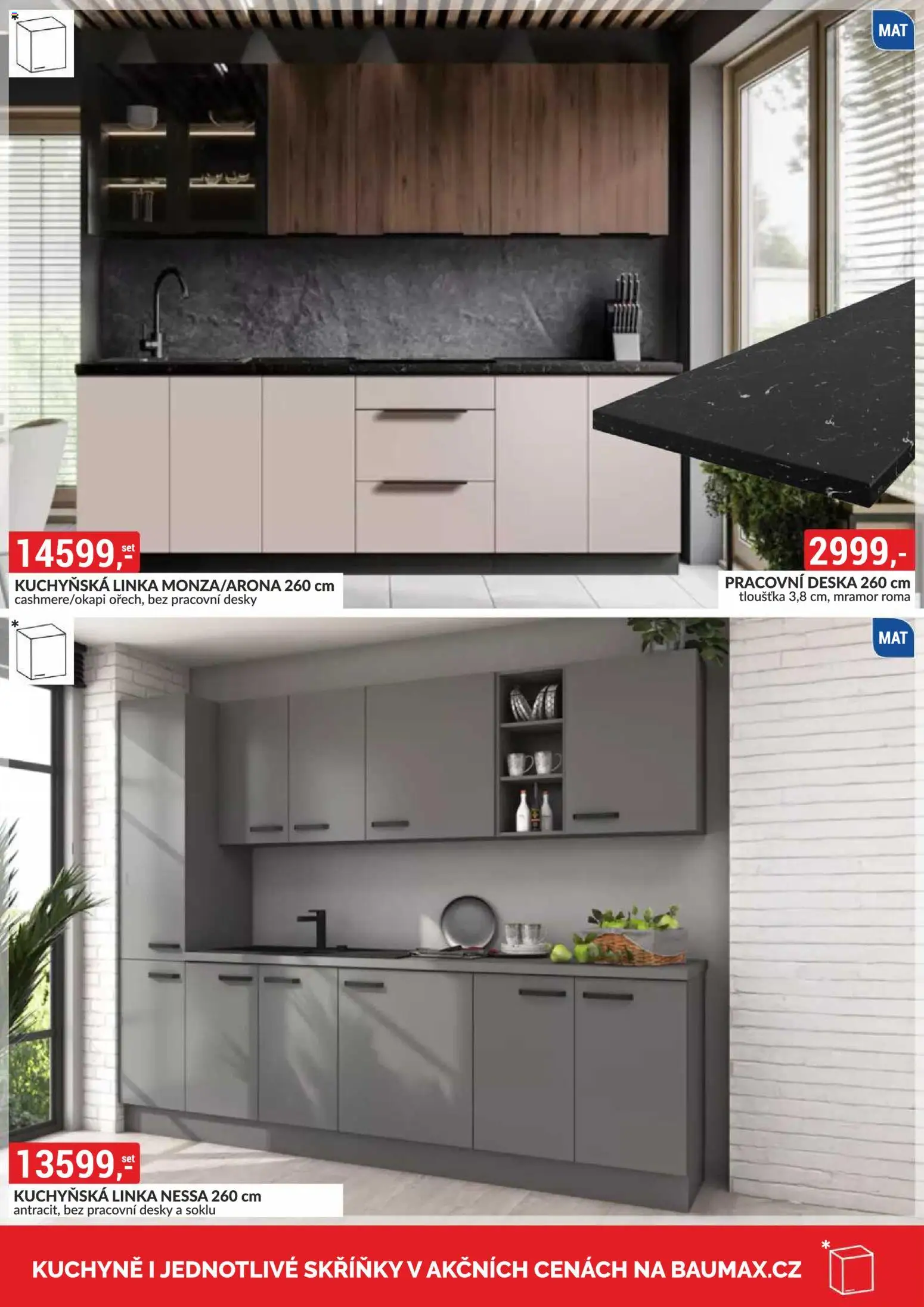 BAUMAX leták - Objevte svět nábytku od 01.08.2026 | Strana: 73 | Produkty: Kuchyňská linka, Pracovní deska, Desky, Kuchyně