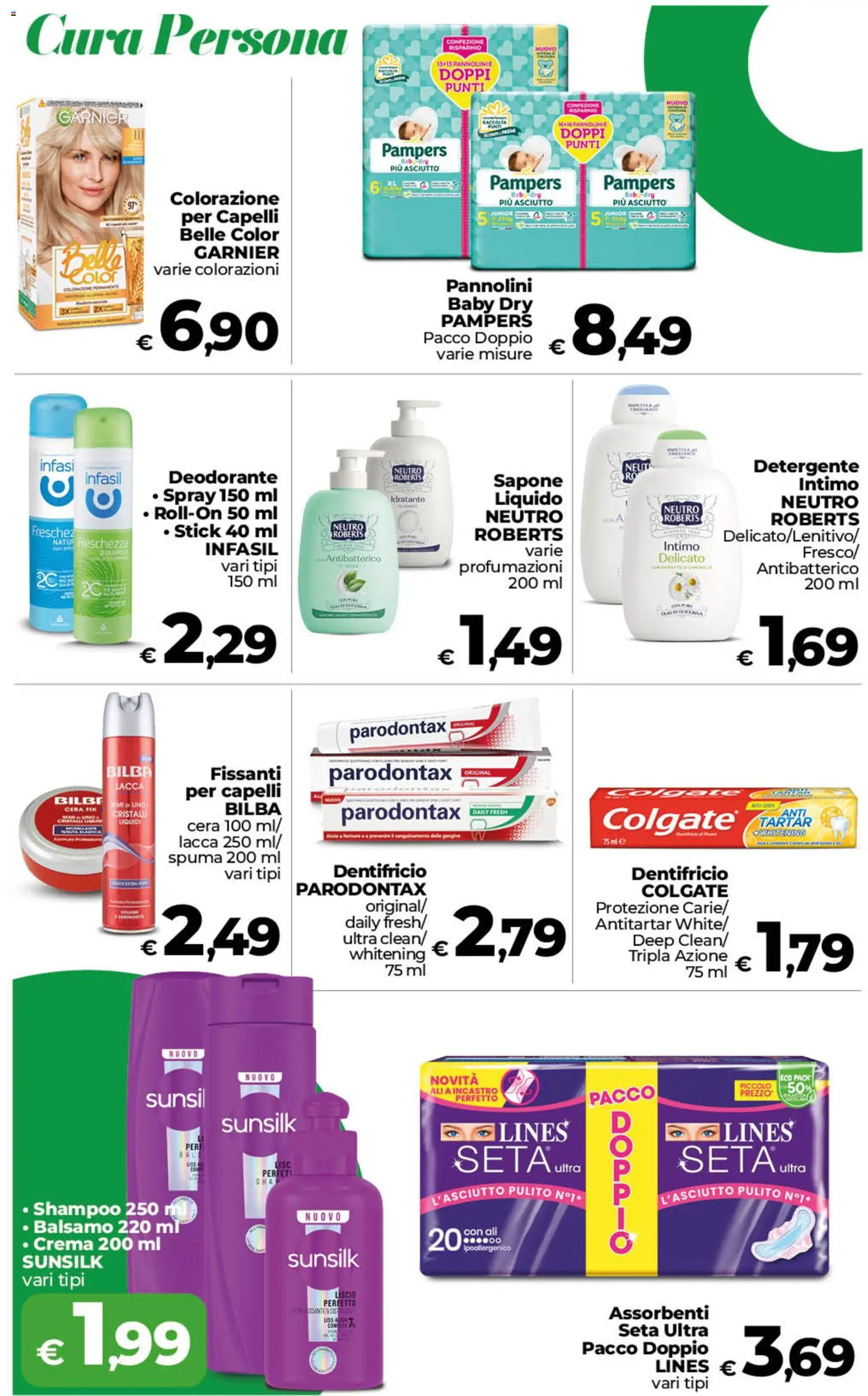 Volantino COOP del 22/09/2026 | Pagina: 18 | Prodotti: Shampoo, Pannolini, Deodorante, Dentifricio
