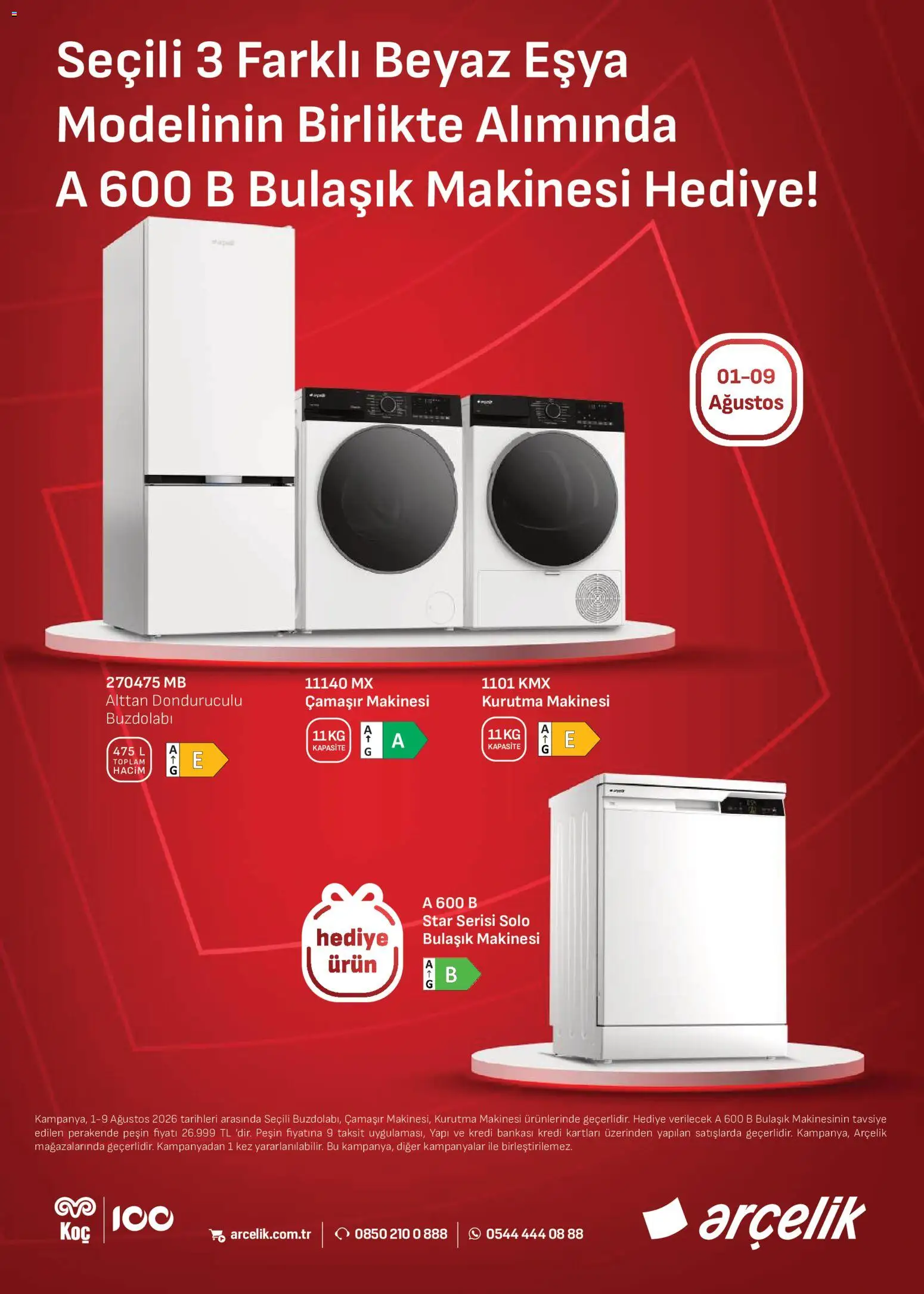 Arçelik Katalog - 01 Ağustos 2026 tarihinden itibaren geçerlidir | Sayfa: 4