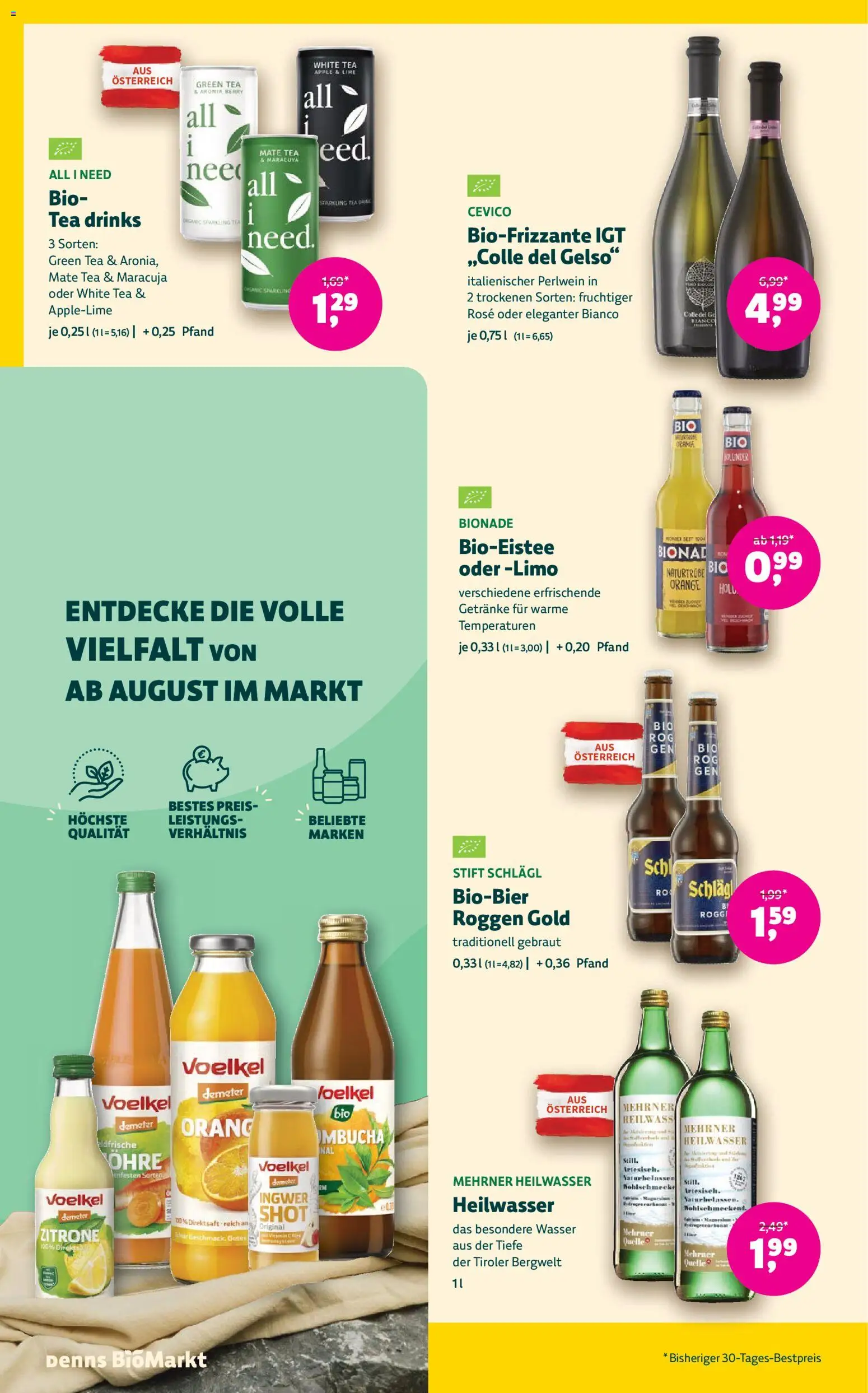 Denns BioMarkt Angebote gültig ab 12.08.2026 | Seite: 12 | Produkte: Wasser, Getränke, Zitrone, Apple