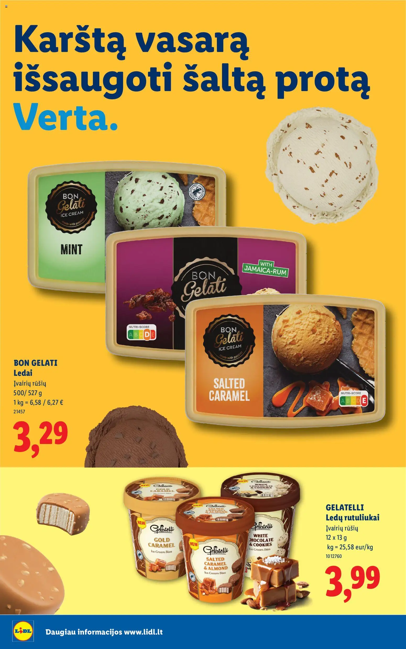 LIDL akcijos nuo 08.06.2026 | Puslapis: 12 | Prekių: Ledai