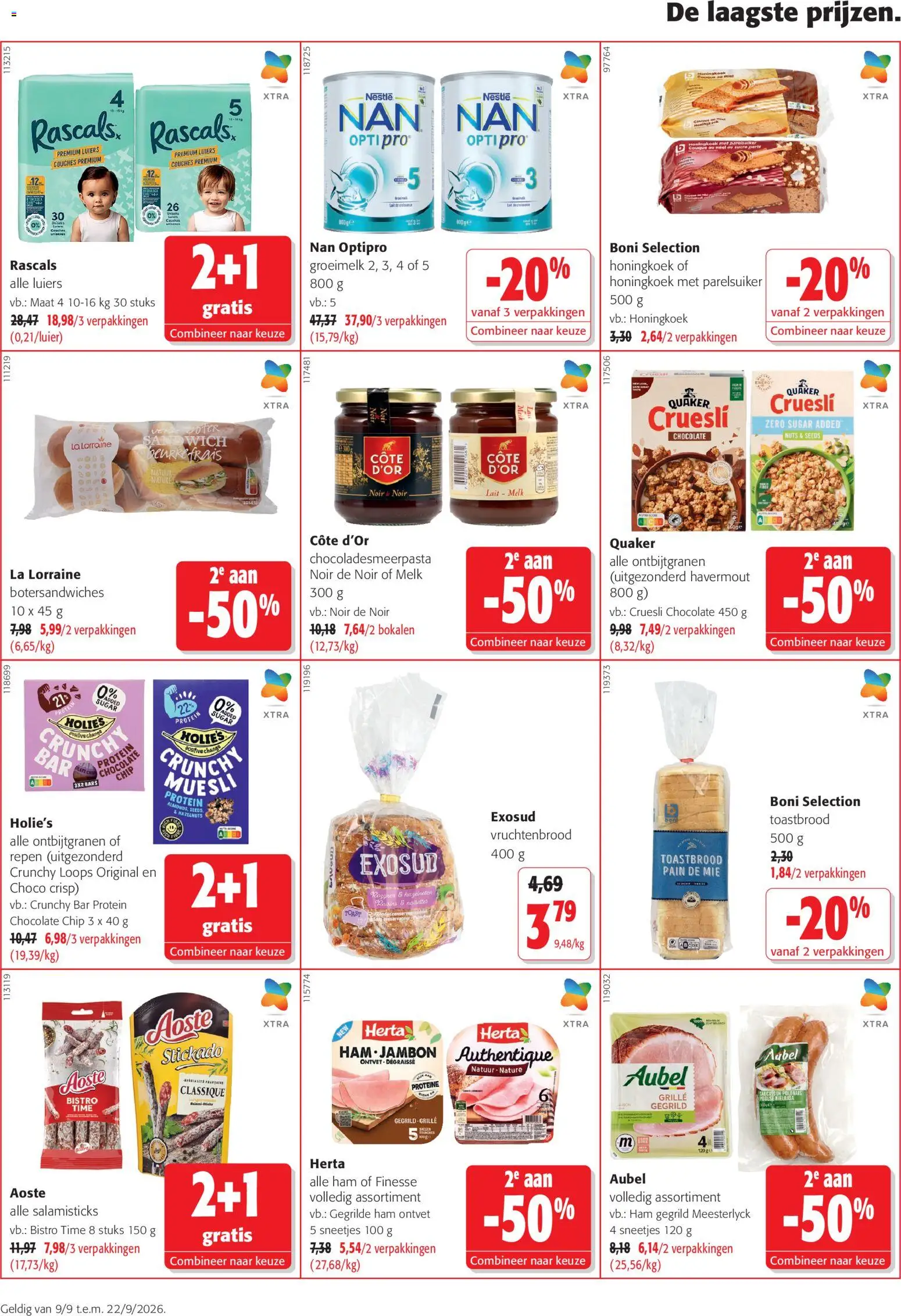 {H1} | Pagina: 8 | Producten: Muesli, Ontbijtgranen, Repen, Proteïne