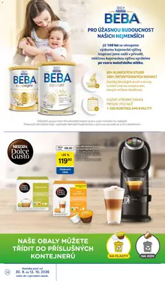 Náhled letáku NESCAFÉ Dolce Gusto LATTE MACCHIATO, NESCAFÉ Dolce Gusto LATTE MACCHIATO Indulgent & Creamy od 30.09.2026 | Strana: 34 | Produkty: Oleje, Nescafé Dolce Gusto, Probiotika, Cappuccino