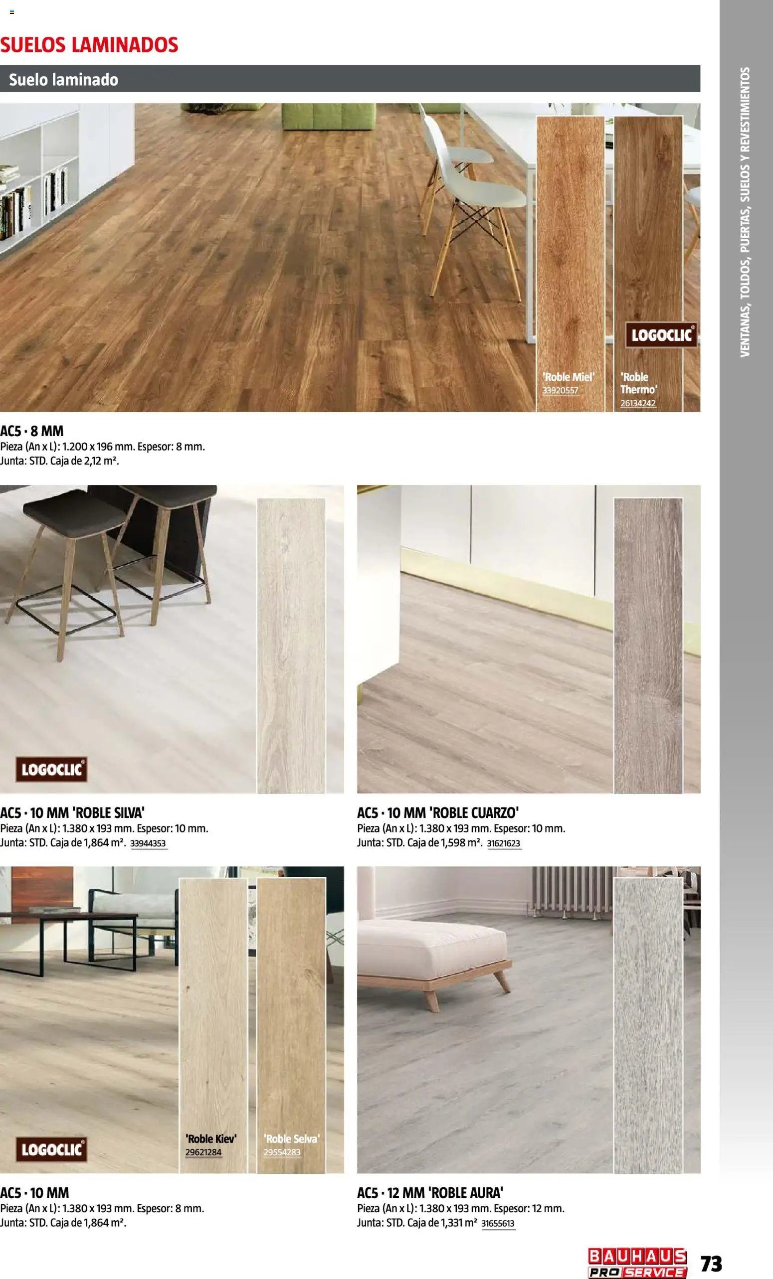 Bauhaus ProService │ válido desde el 11/05/2026 | Página: 73 | Productos: Suelo laminado, Caja