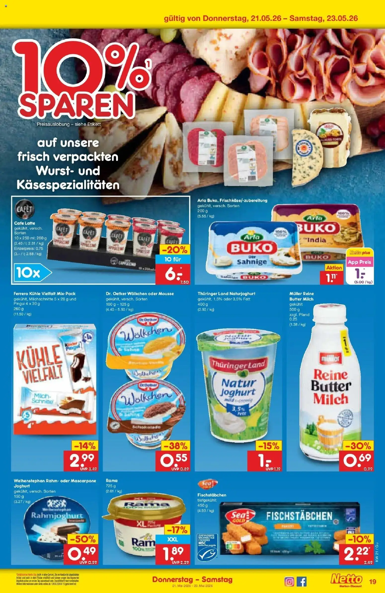Netto Marken-Discount Prospekt Augustusburg	 – gültig ab 17.05.2026 | Seite: 21 | Produkte: Rama, Milch, Mascarpone, Joghurt
