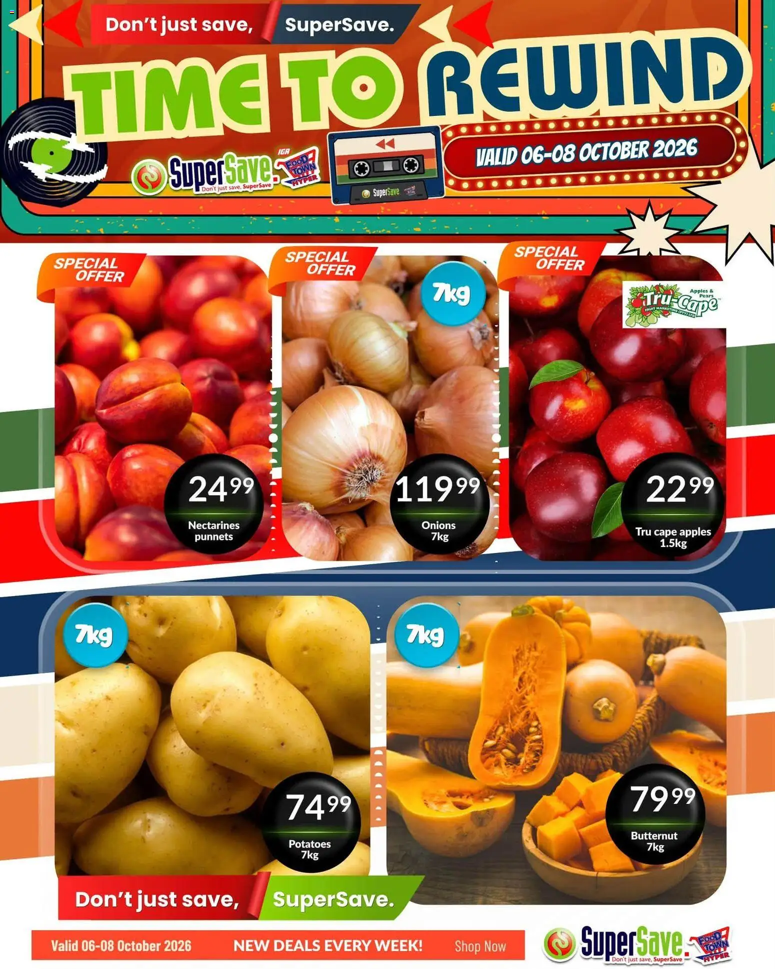 New Super Save catalogue – valid from 06/10/2026 | Page: 2 | Products: Apples, Potatoes, Onions, Nectarines