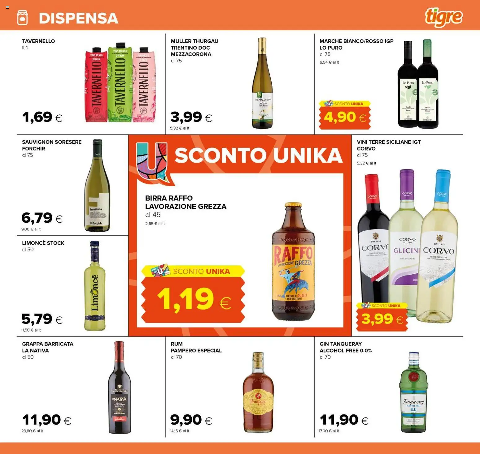Volantino Tigre del 21/08/2026 | Pagina: 17 | Prodotti: Gin, Cereali, Vino, Vino bianco