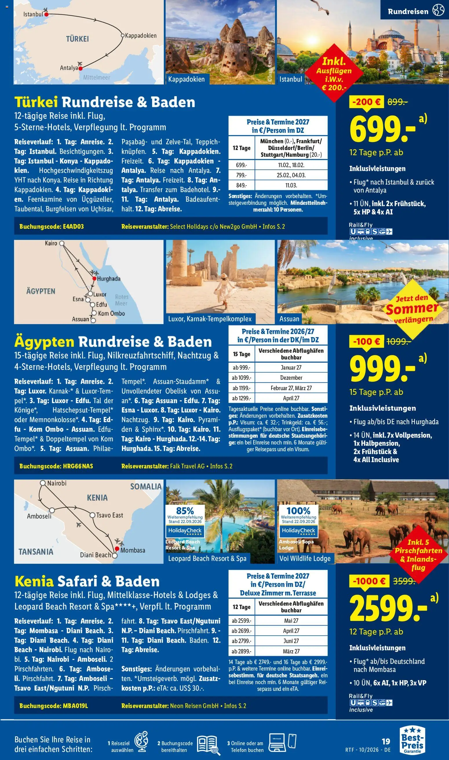 Lidl Reisen Oktober/November Reise-Highlights – gültig ab 14.10.2026 | Seite: 19 | Produkte: HP, Teppich, Telefon