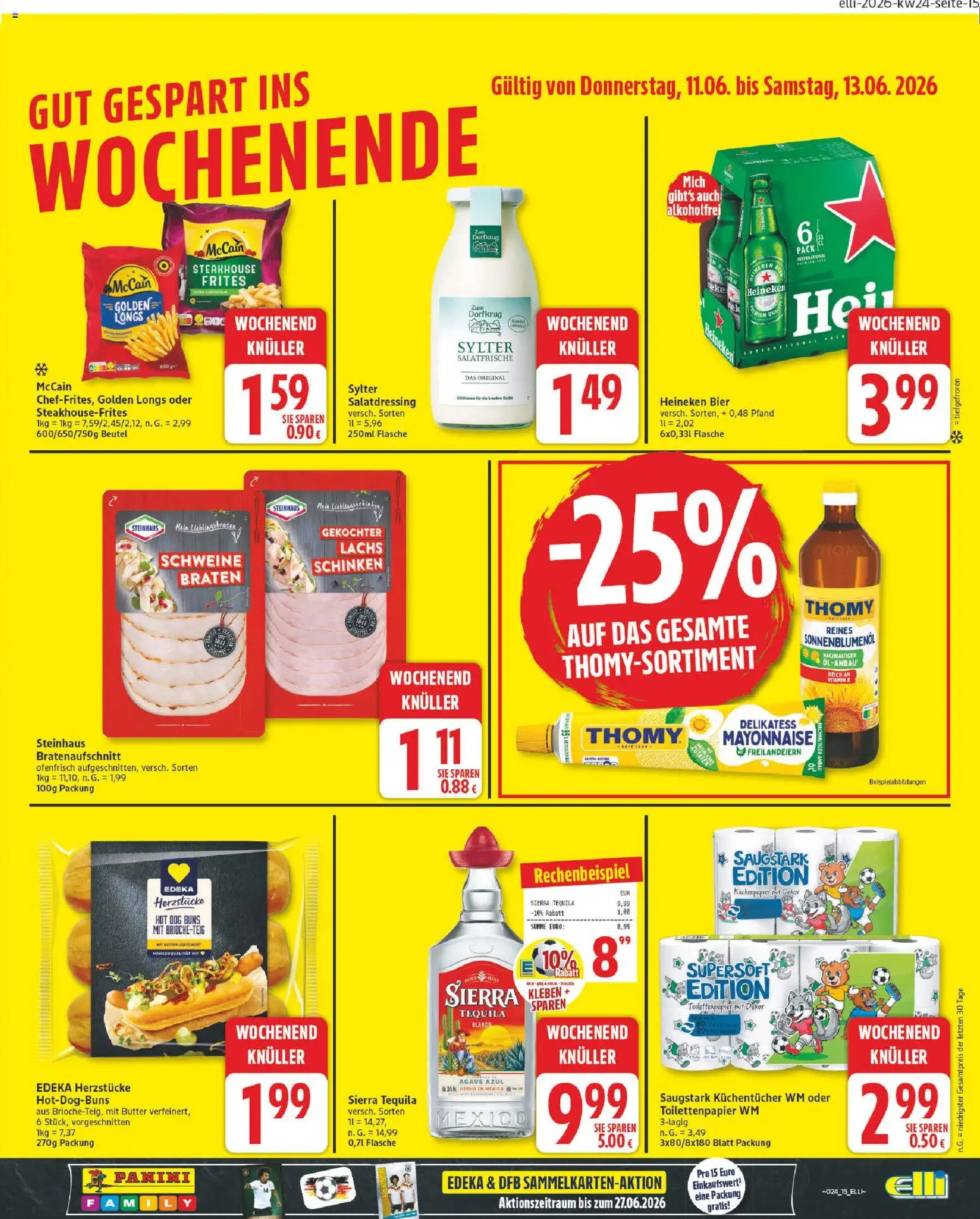 Elli Markt Prospekt – gültig ab 08.06.2026 | Seite: 15 | Produkte: Butter, Bier, Tequila, Schinken