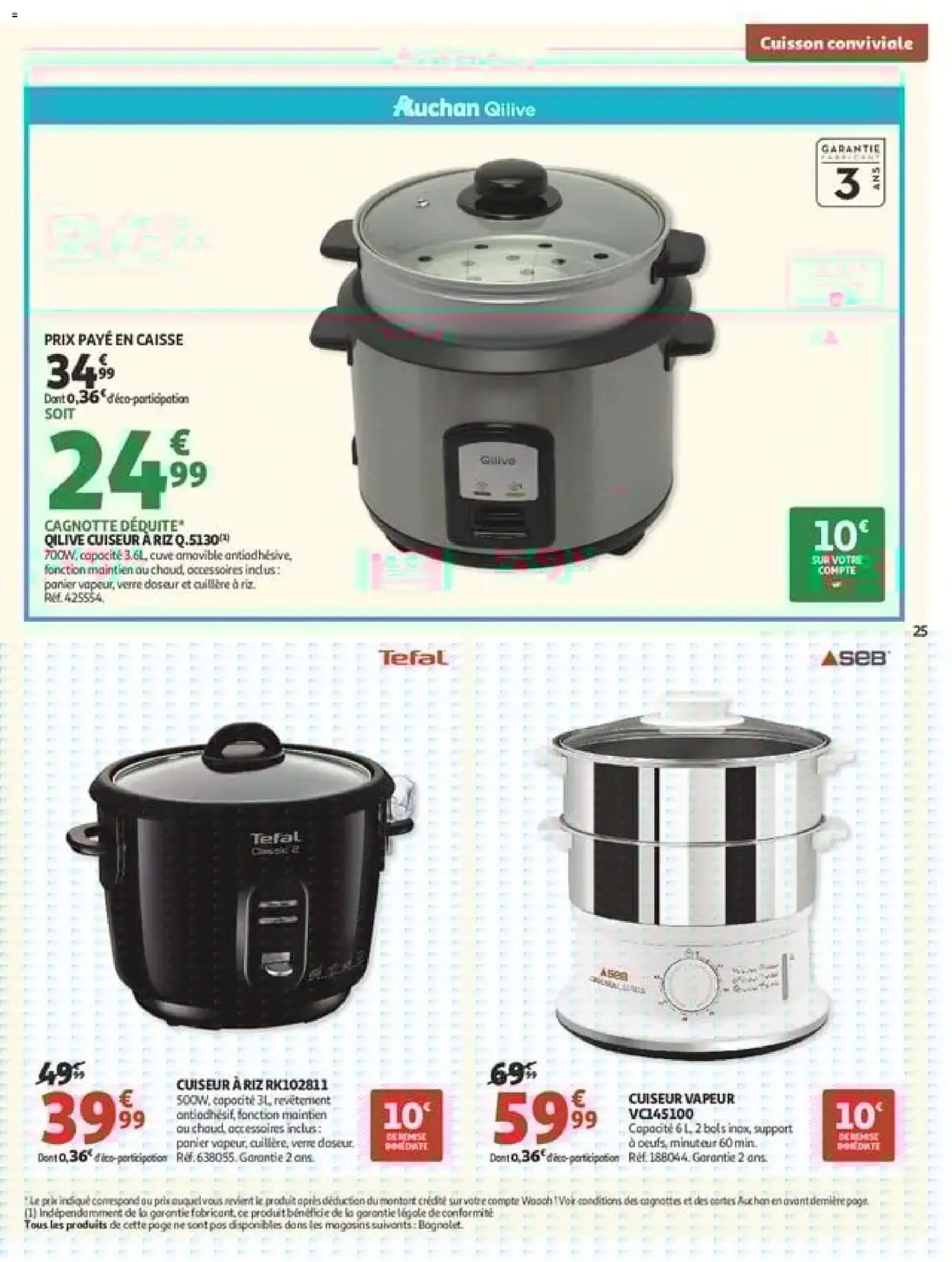 {H1} | Page: 25 | Produits: Cuiseur, Cuiseur vapeur, Cuiseur a riz, Tefal