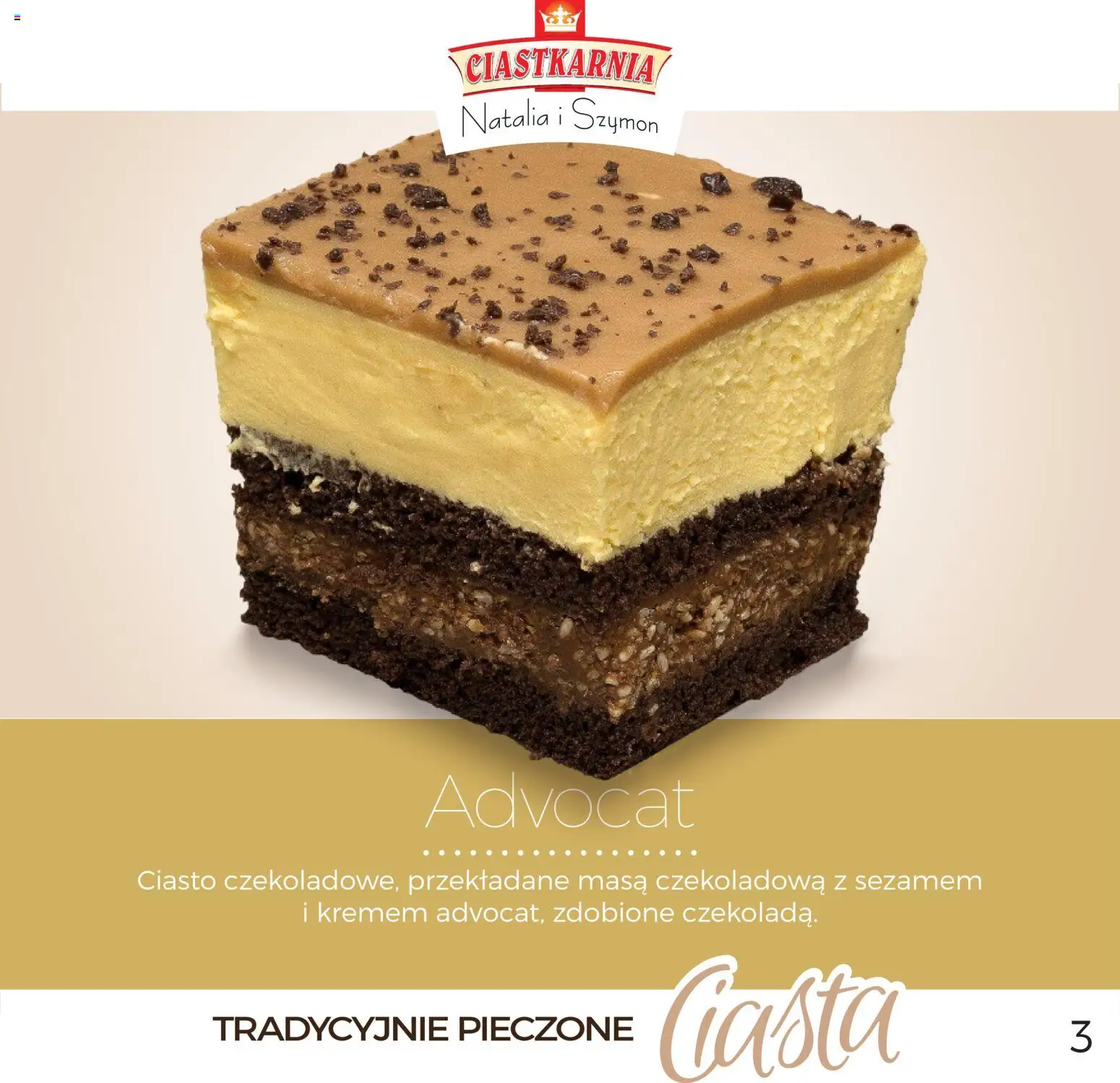 Topaz Gazetka - Ciasta od 01.12.2025 | Strona: 3 | Produkty: Czekoladowa, Ciasto