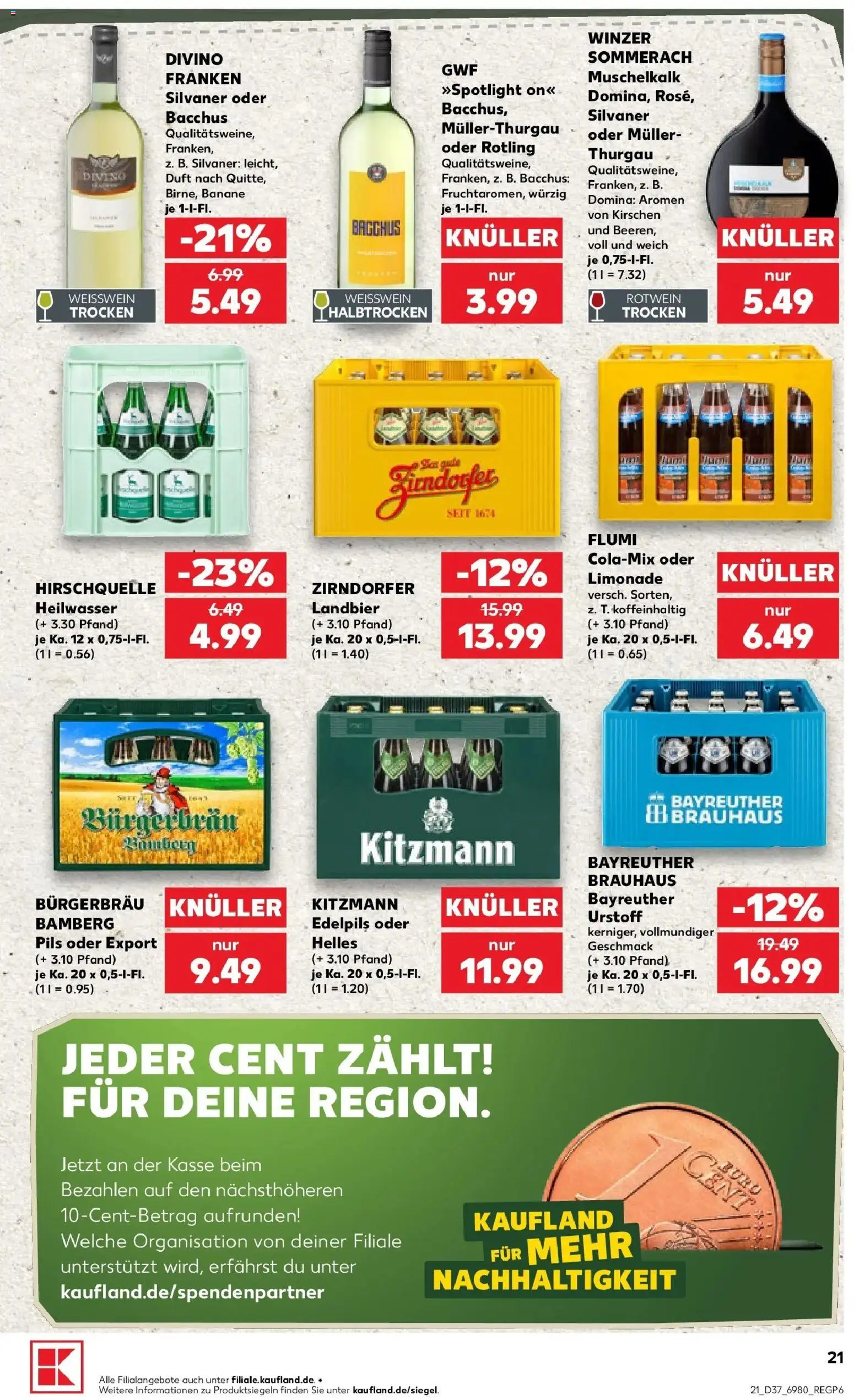 Prospekt Kaufland ab 10.09.2026 » Angebote Online zum Blättern | Seite: 21 | Produkte: Weißwein, Rotwein, Duft, Limonade