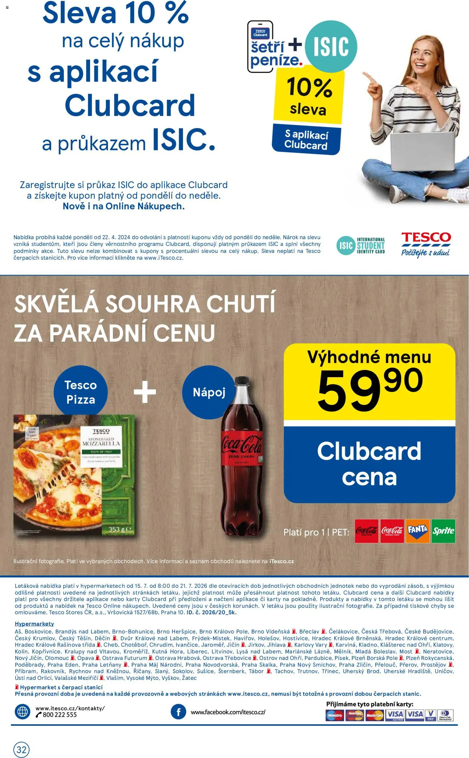 Tesco leták - Hypermarket od 15.07.2026 | Strana: 32 | Produkty: Mošt, Coca cola, Futurum, Cola