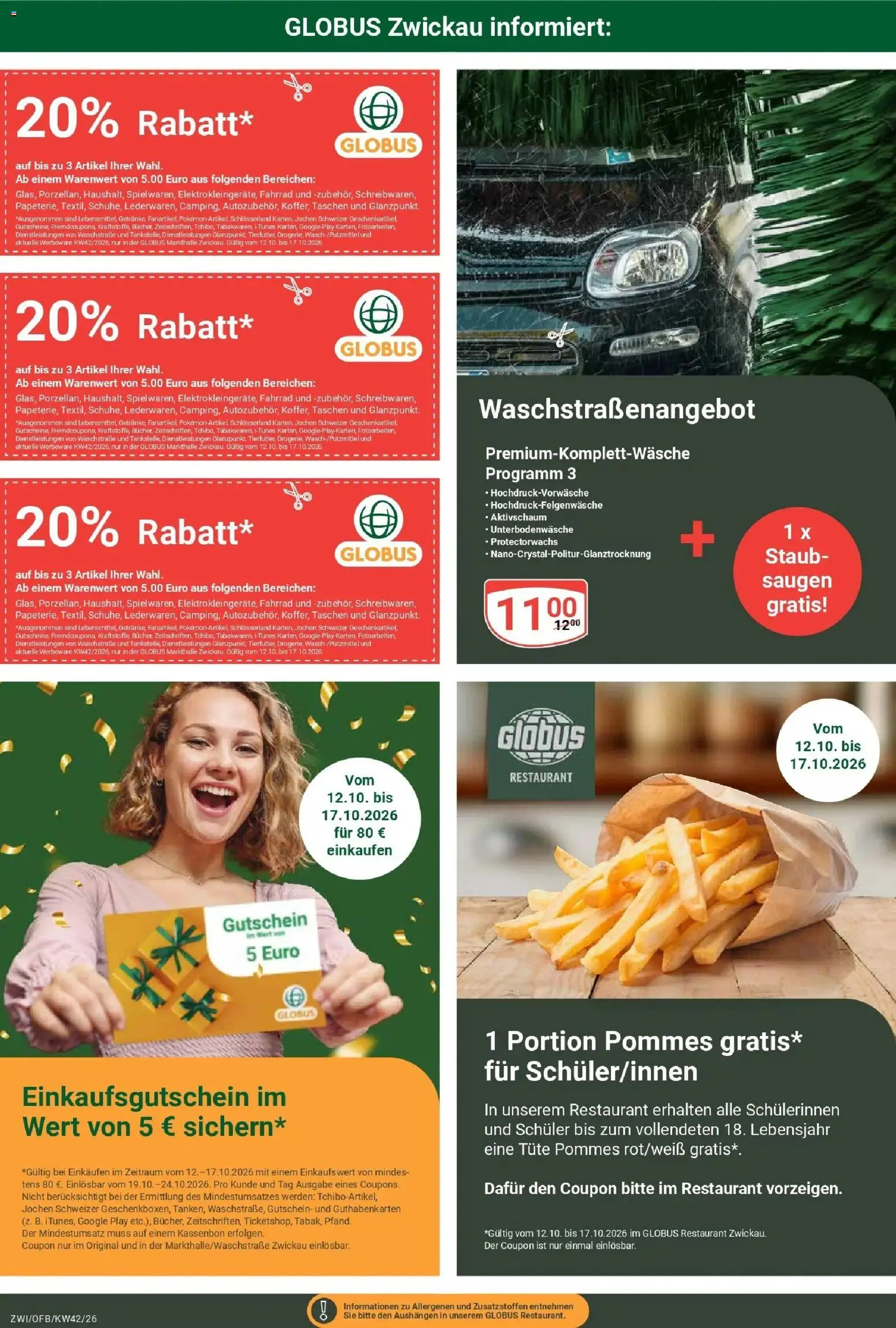 Globus Prospekt Zwickau (ab 12.10.2026) » Angebote online | Seite: 30 | Produkte: Spiel, Taschen, Pommes