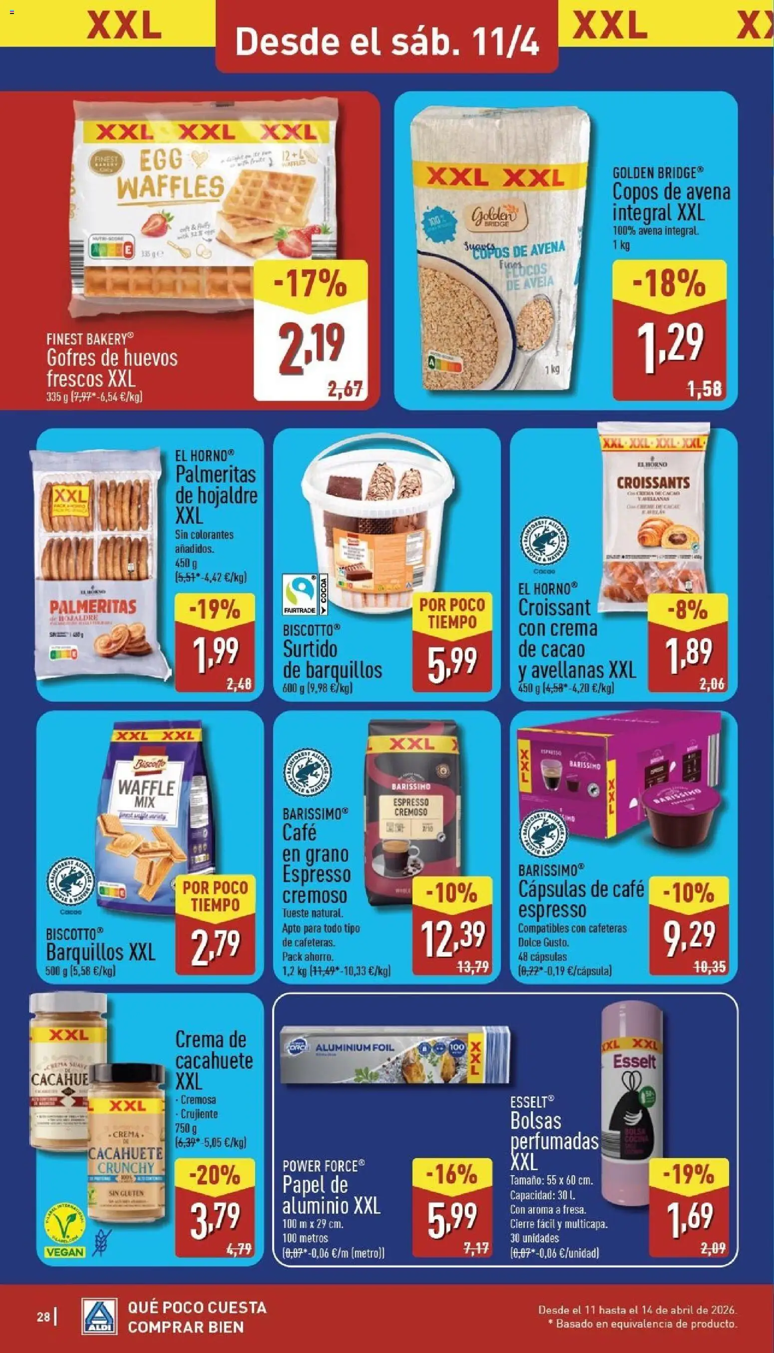 Aldi folleto Península │ válido desde el 06.04.2026 | Página: 28 | Productos: El horno, Crema de cacao, Crema, Café en grano