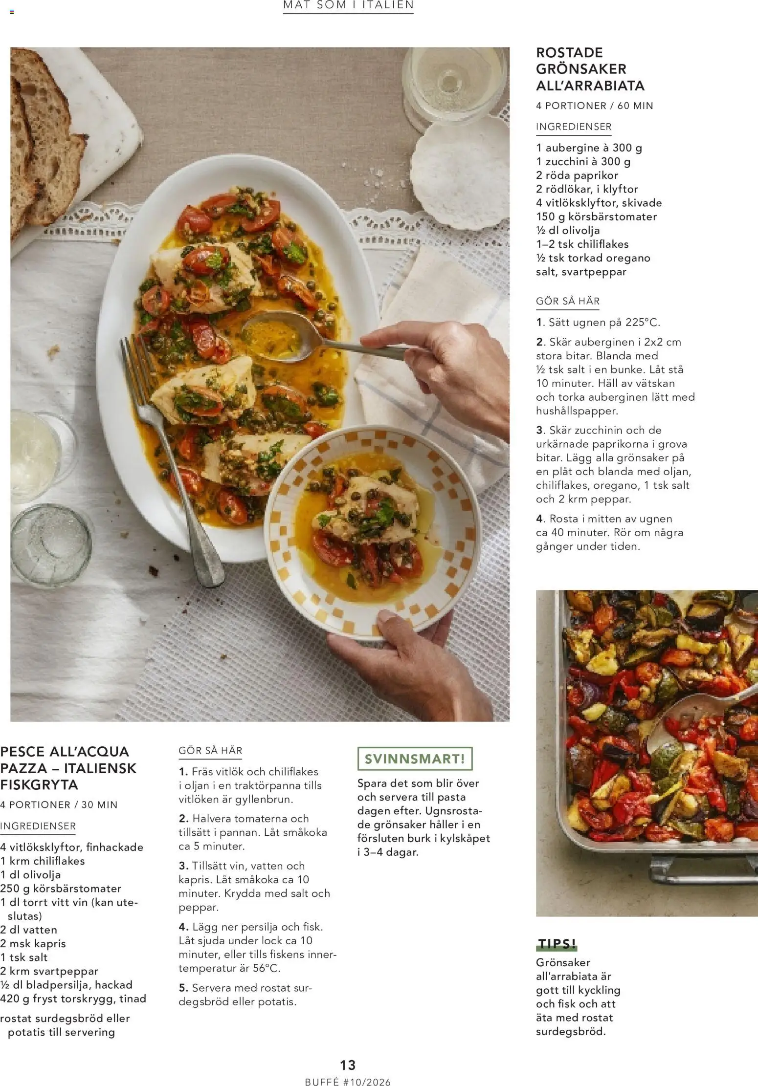 ICA Maxi reklamblad aktuell från 01/10/2026 | Sida: 13 | Produkter: Lock, Vin, Vatten, Zucchini
