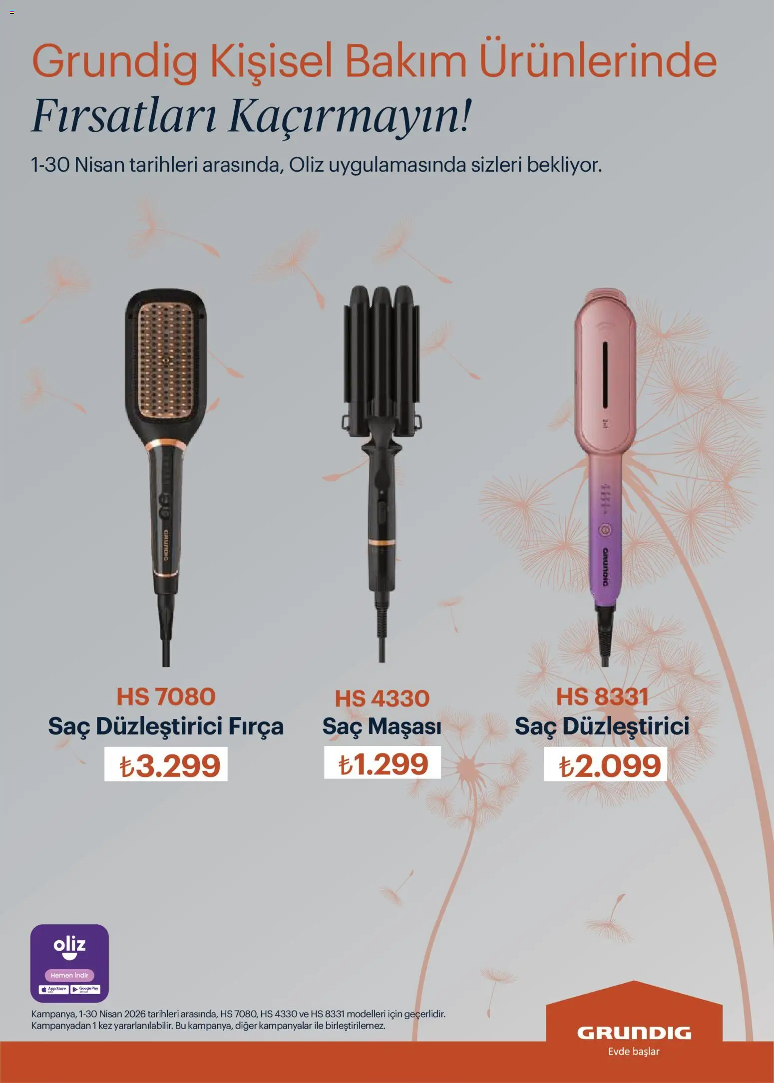 Arçelik Katalog - 01.04.2026 tarihinden itibaren geçerlidir | Sayfa: 102 | Ürünler: Saç maşası, Saç düzleştirici, Fırça