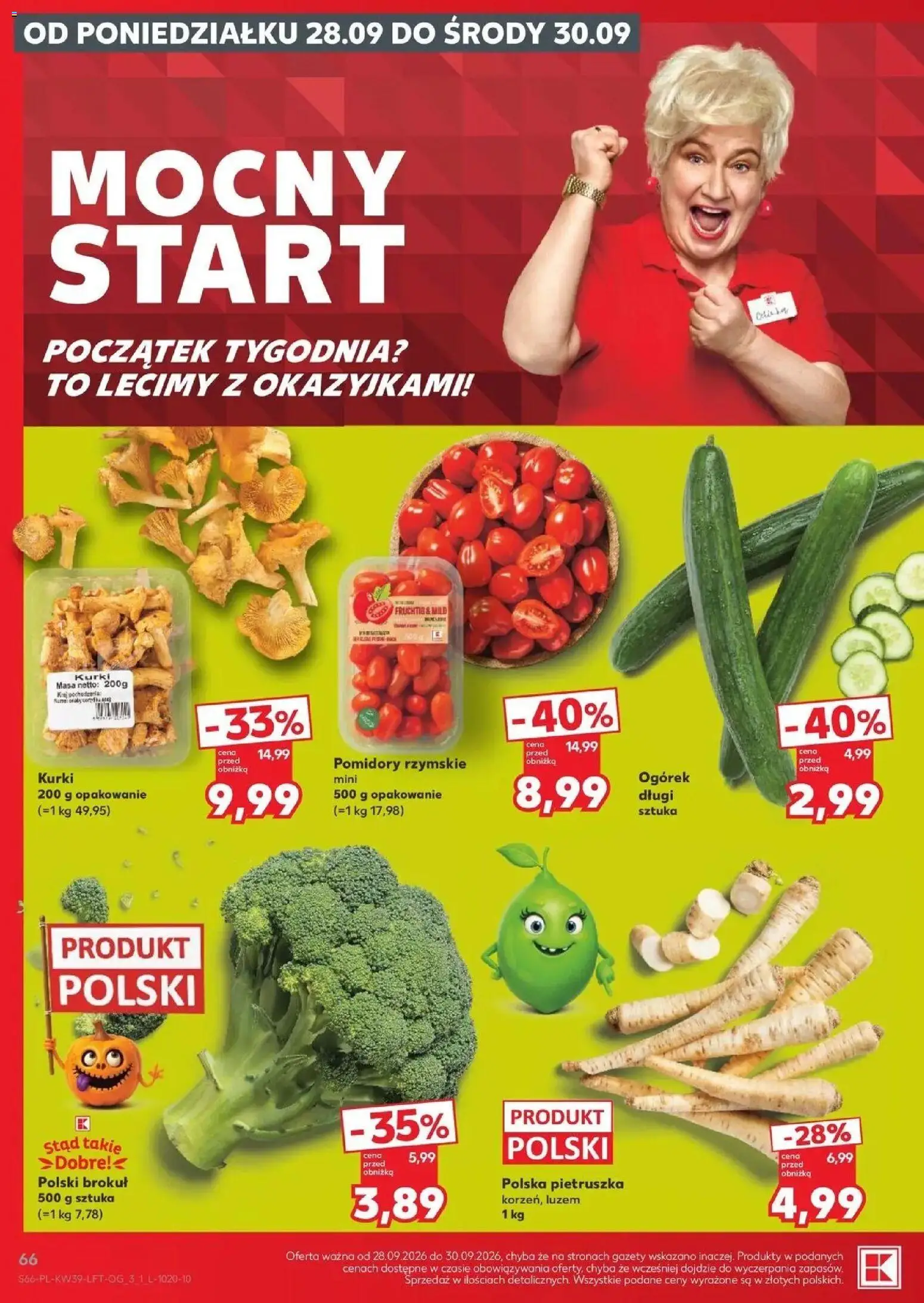 Kaufland gazetka od 24.09.2026 | Strona: 66 | Produkty: Brokuł, Kurki, Gazety, Pomidory